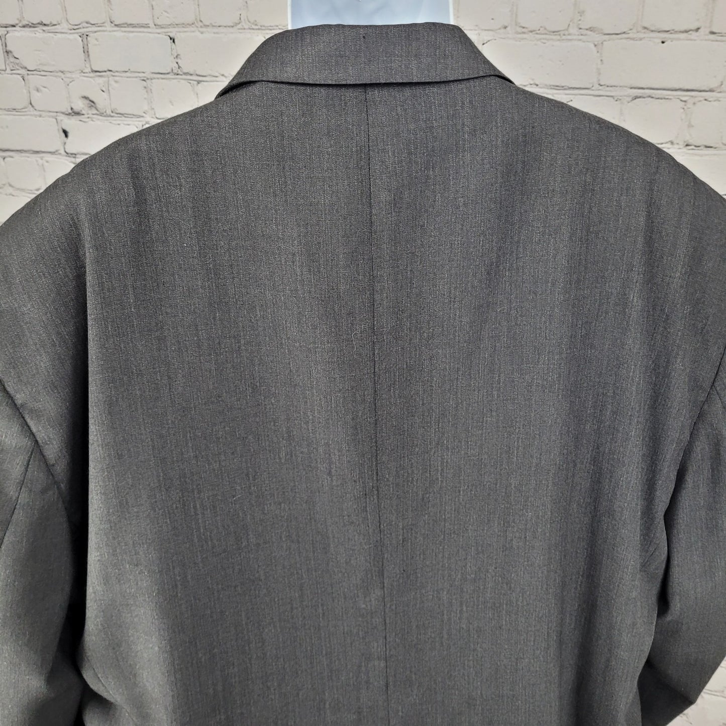 John Weitz Grey Wool Blend Signature Collection 2 Button Blazer Coat Size 56R