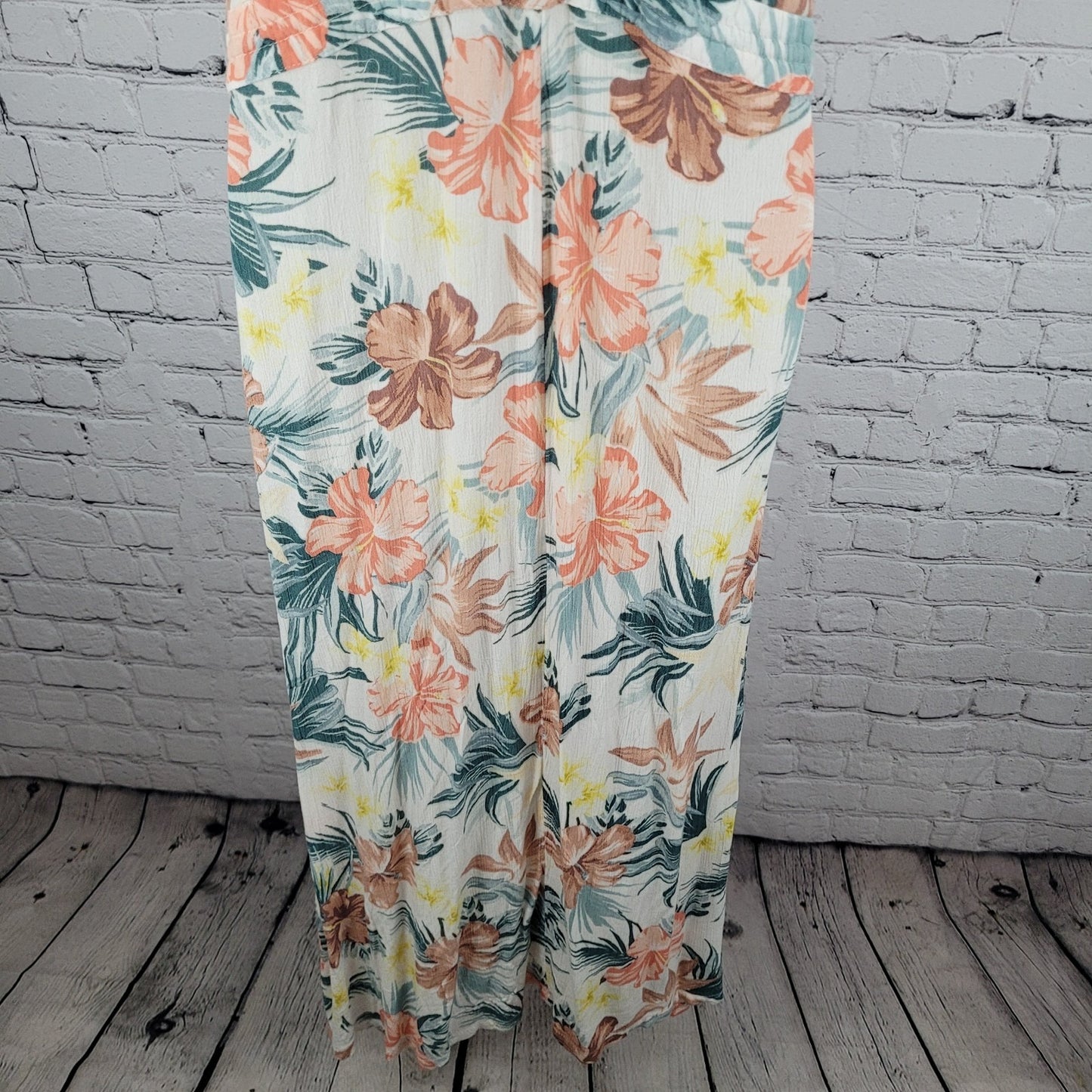 RIP CURL Tropical Floral Lightweight Tie Waist Racerback Dress Size Small S