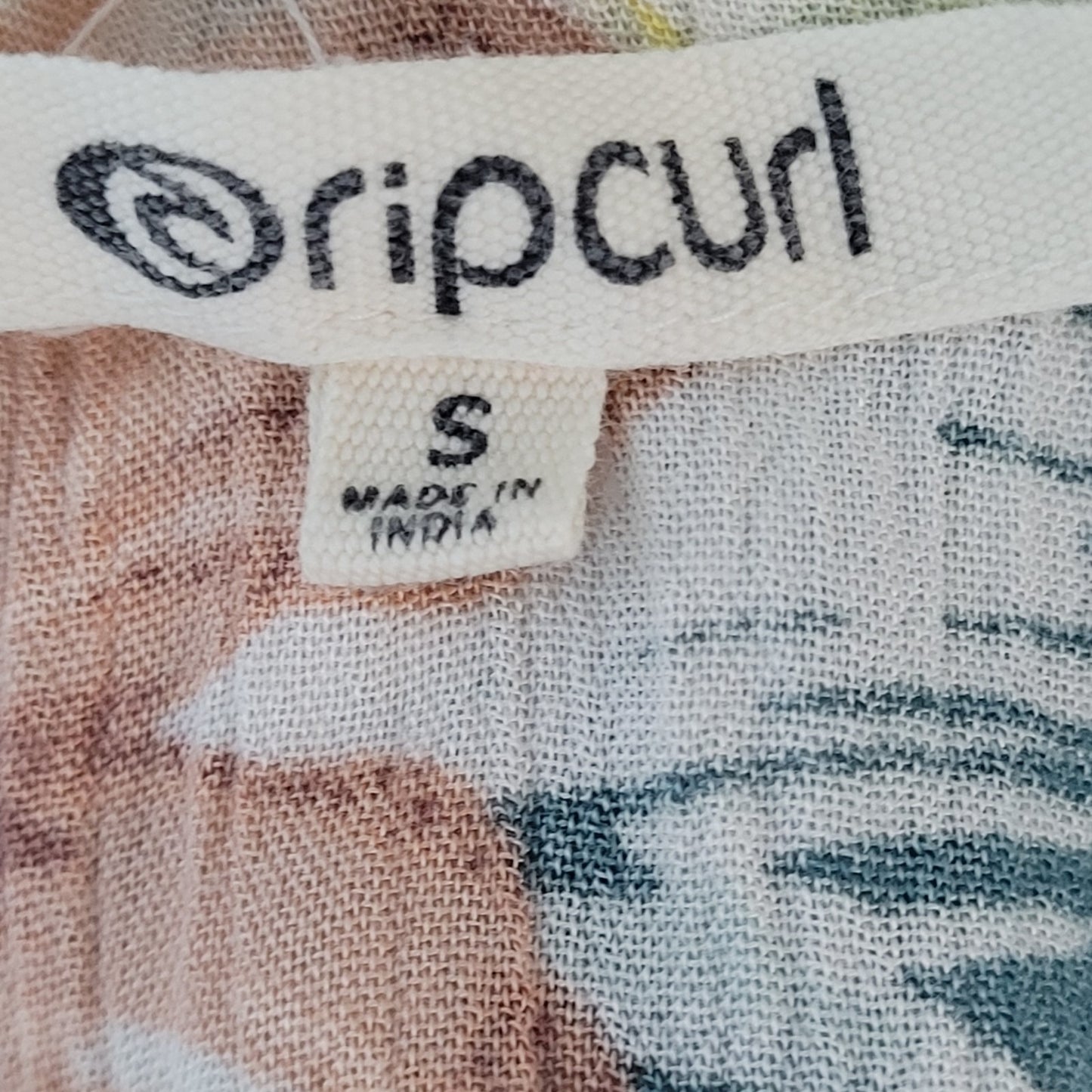 RIP CURL Tropical Floral Lightweight Tie Waist Racerback Dress Size Small S