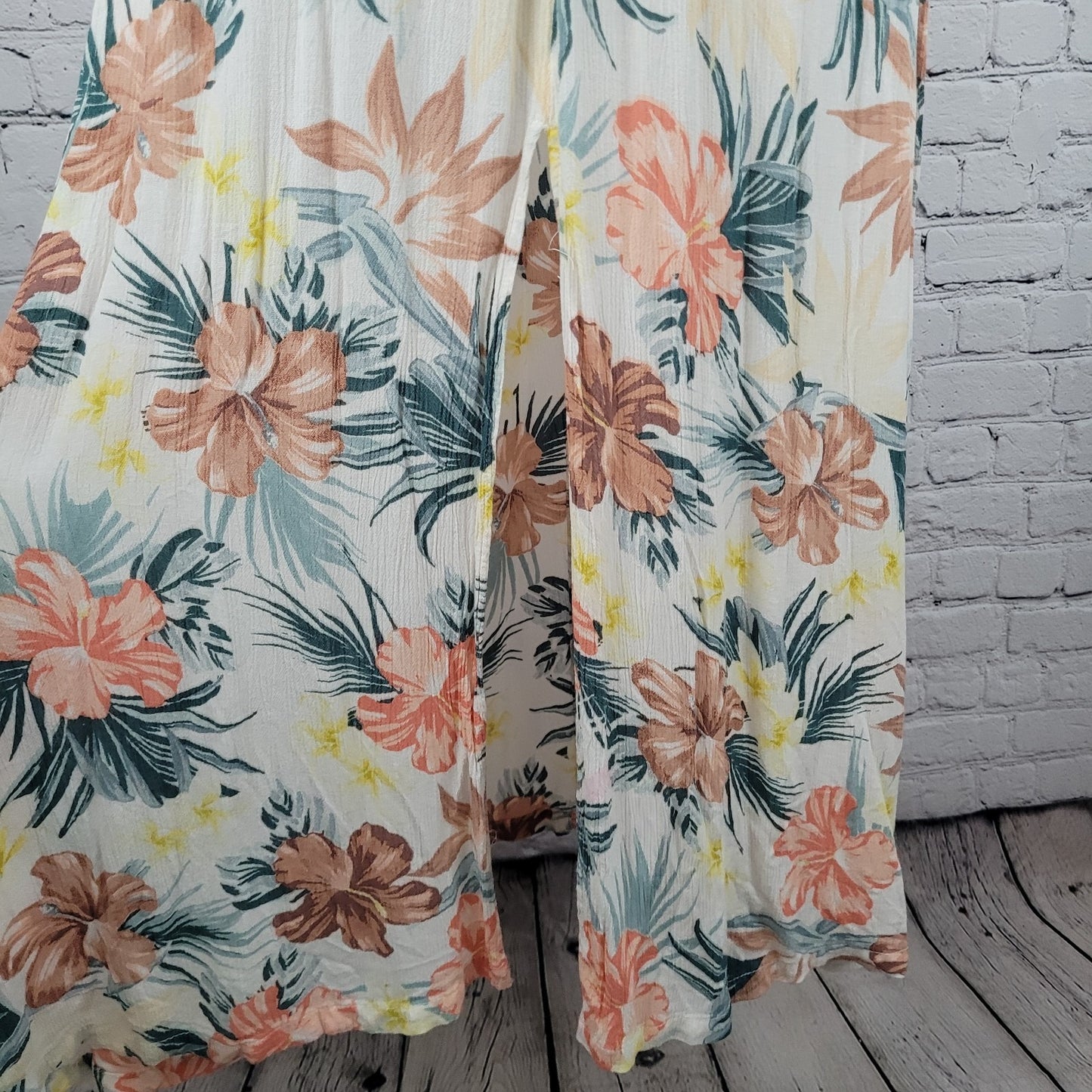 RIP CURL Tropical Floral Lightweight Tie Waist Racerback Dress Size Small S