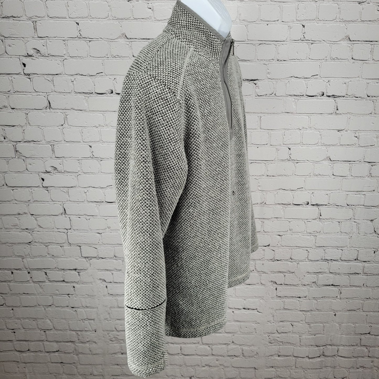 Orvis Grey Classic Collection Sherpa Lined 1/4 Zip Pullover Jacket Size Medium M