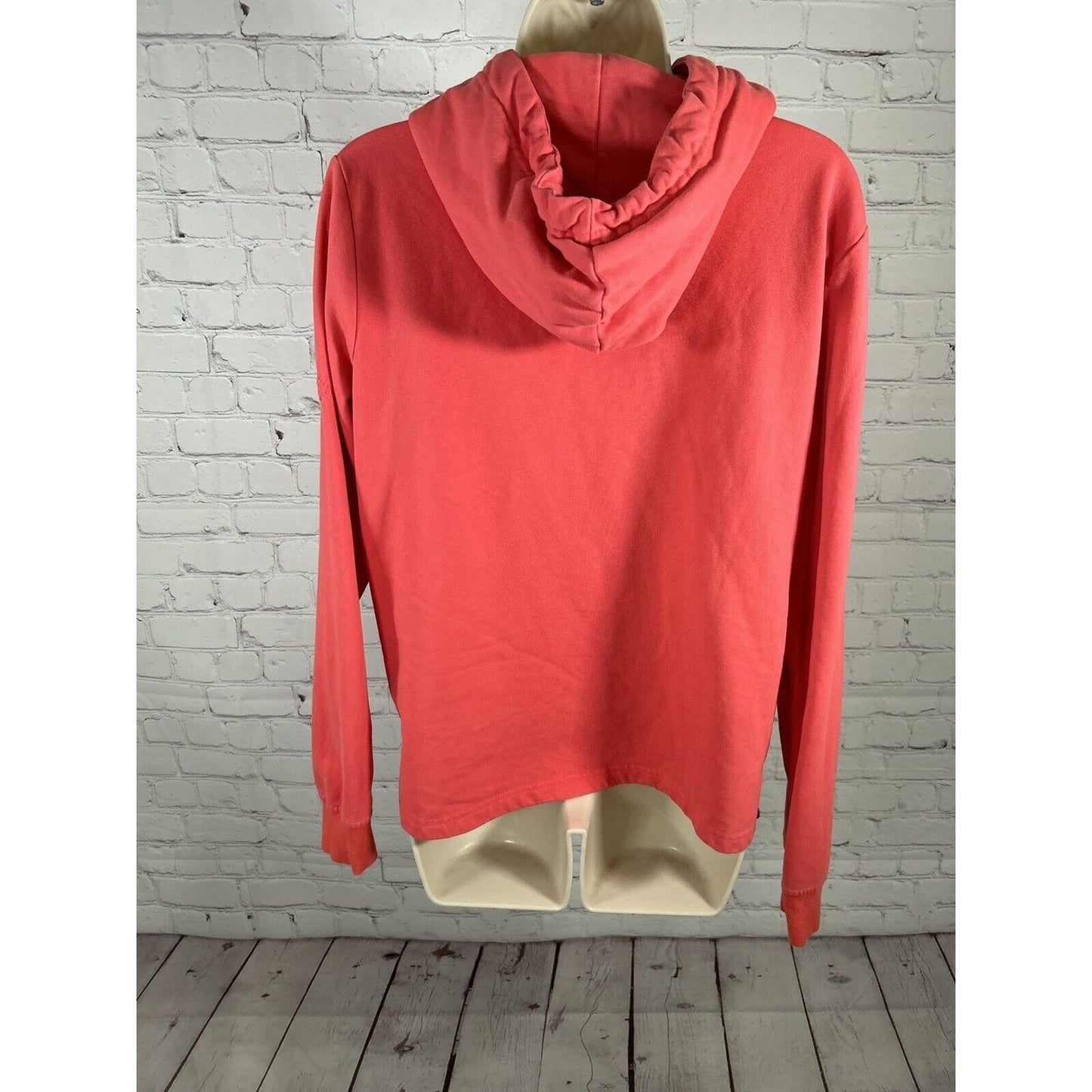 Nicole Miller Hot Pink Pullover Cotton Hoodie Embroidered Sleeve Women’s Size S