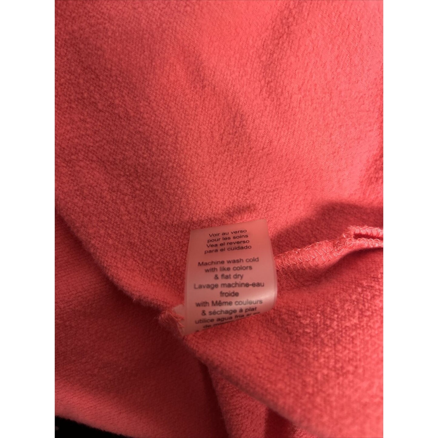 Nicole Miller Hot Pink Pullover Cotton Hoodie Embroidered Sleeve Women’s Size S