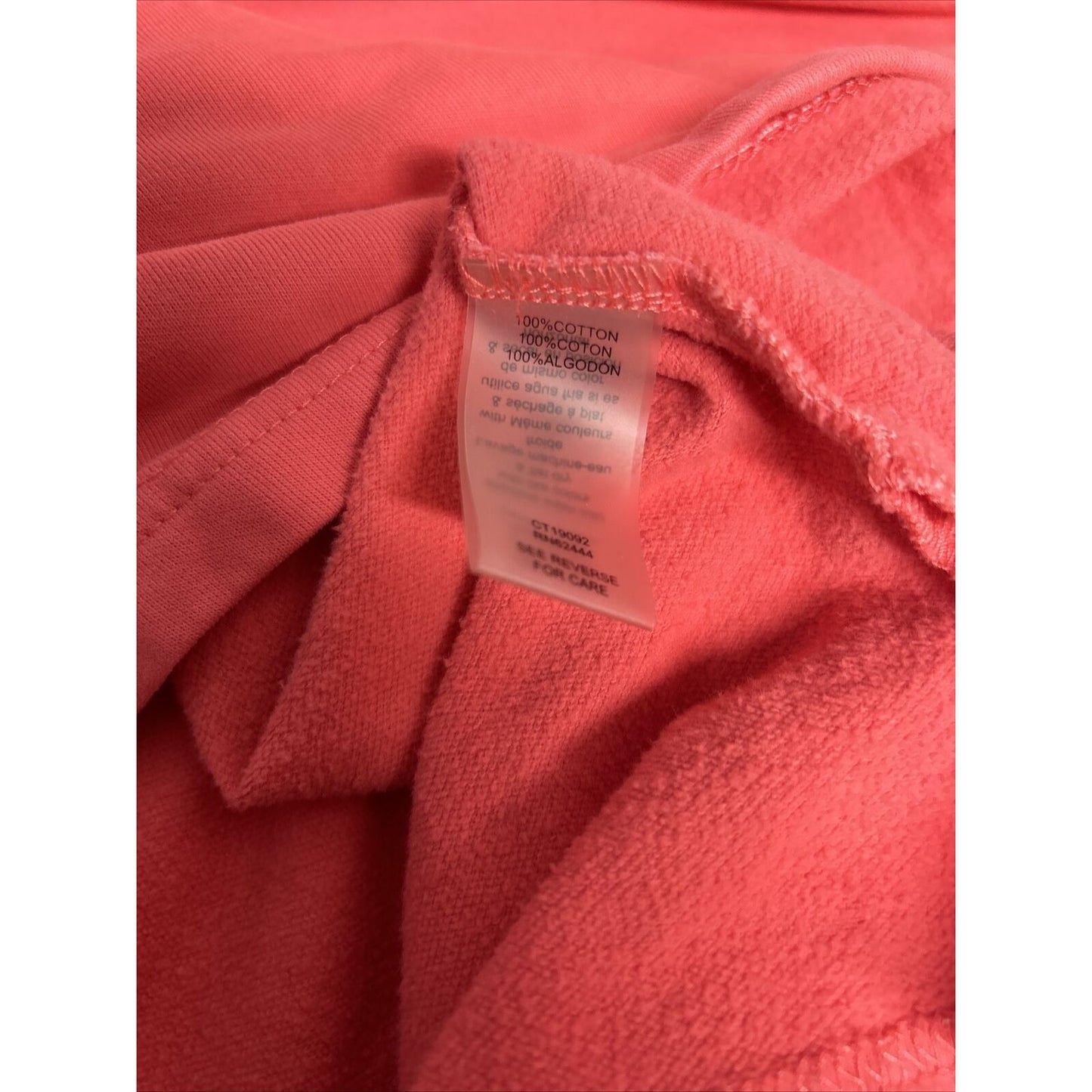 Nicole Miller Hot Pink Pullover Cotton Hoodie Embroidered Sleeve Women’s Size S