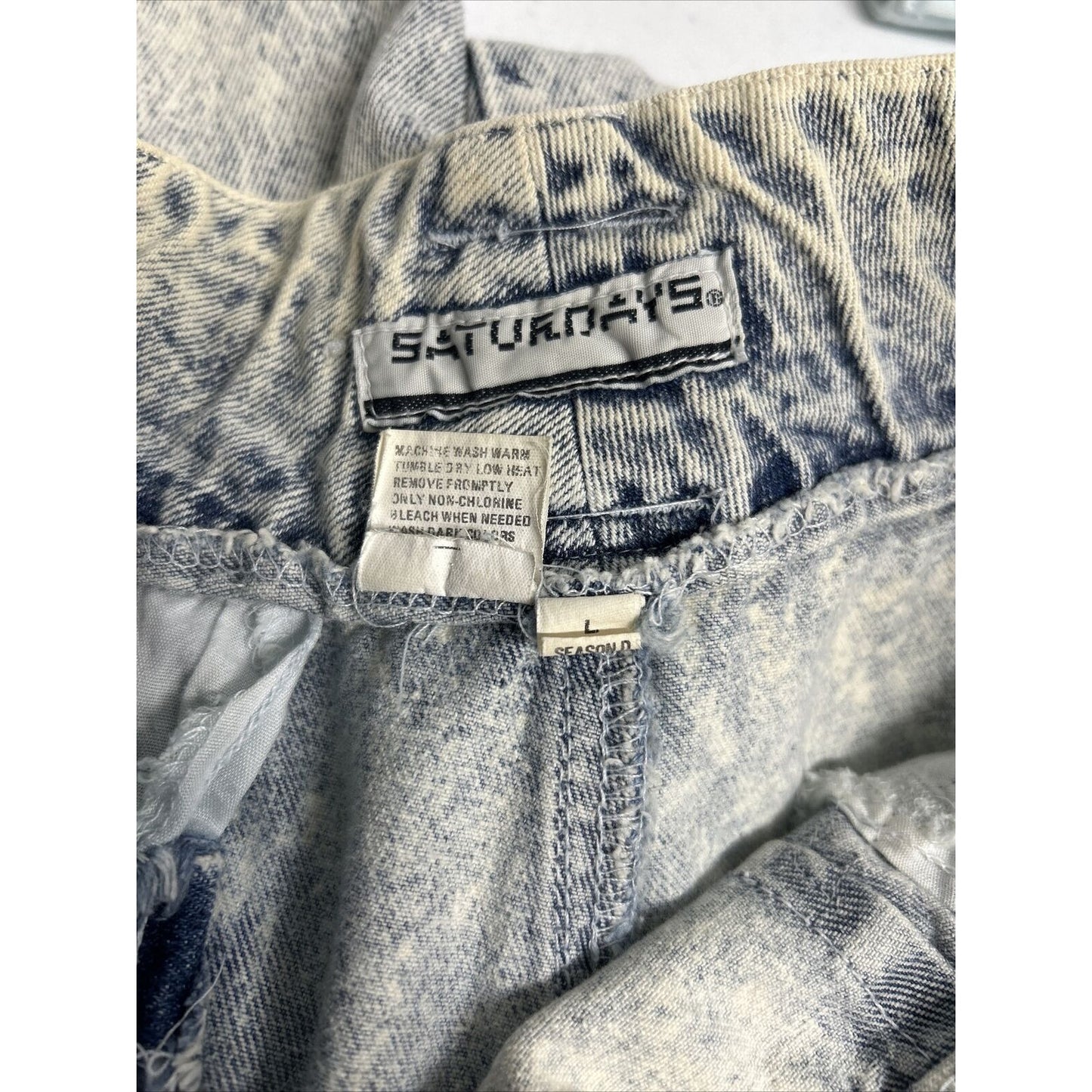 Vintage Saturdays Season D Acid Wash 4 Pocket Jean Shorts 80’s Men’s (31 x 11)