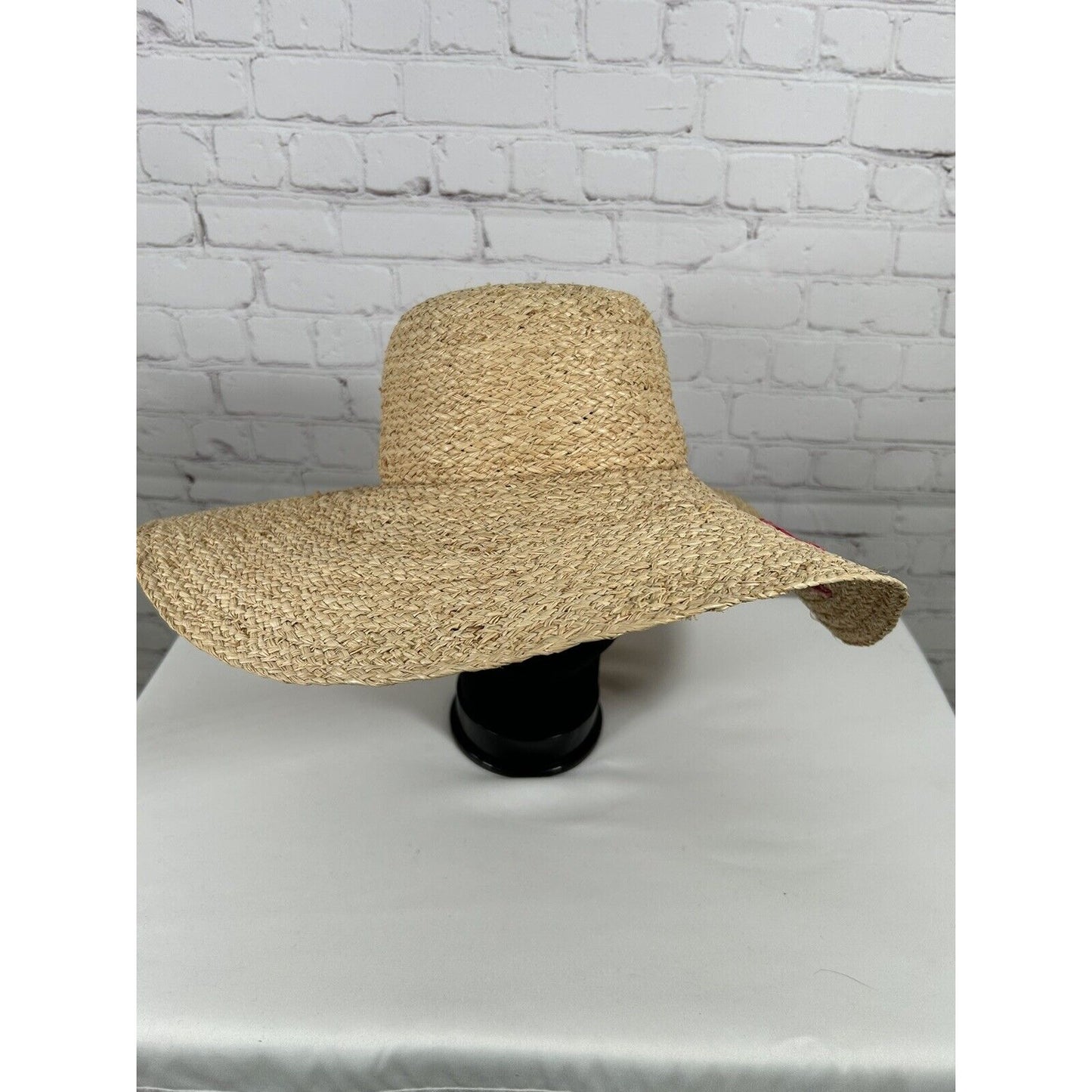 Hat Attack Rosé All Day 100% Raffia Straw Floppy Sun Hat Women’s O/S One Size
