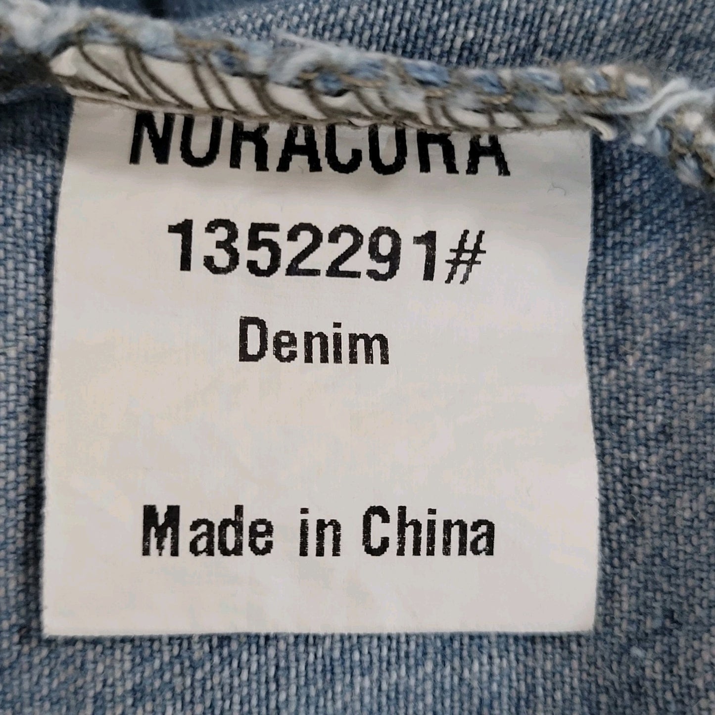 Noracora Blue Denim Buttoned Ruched Pockets Short Sleeve Unlined Dress Size XXL