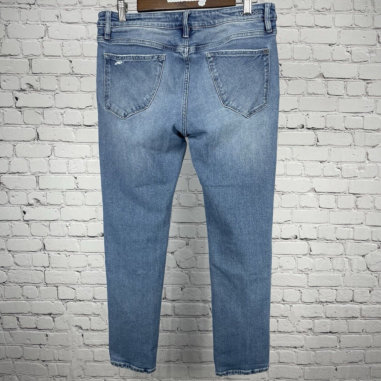Vigoss Thompson Tomboy Distressed High Rise Medium Wash Skinny Jeans 31 (31x27)