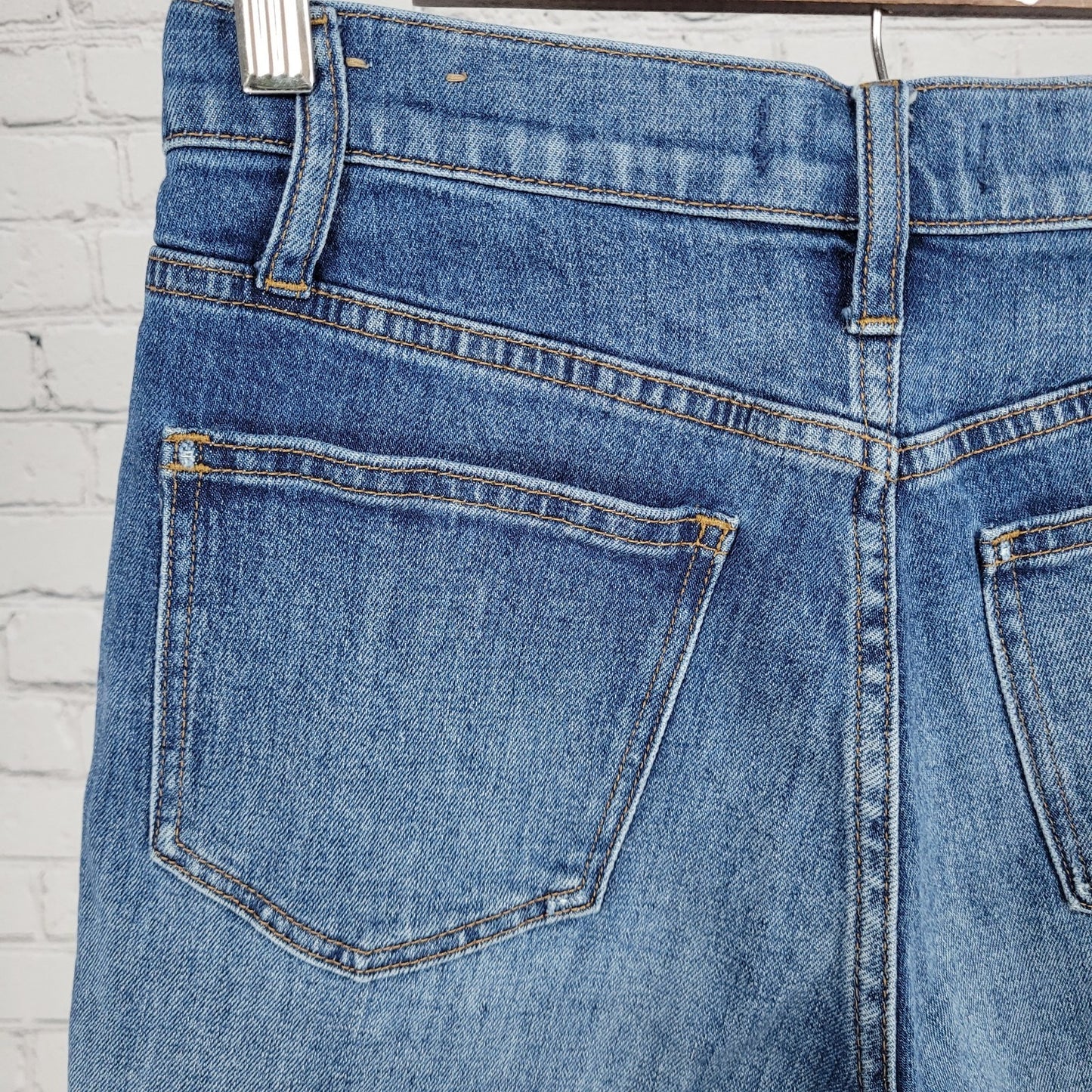 Madewell Blue Denim Distressed Mid Rise Cut Off Jean Shorts Size 25 (25x4)