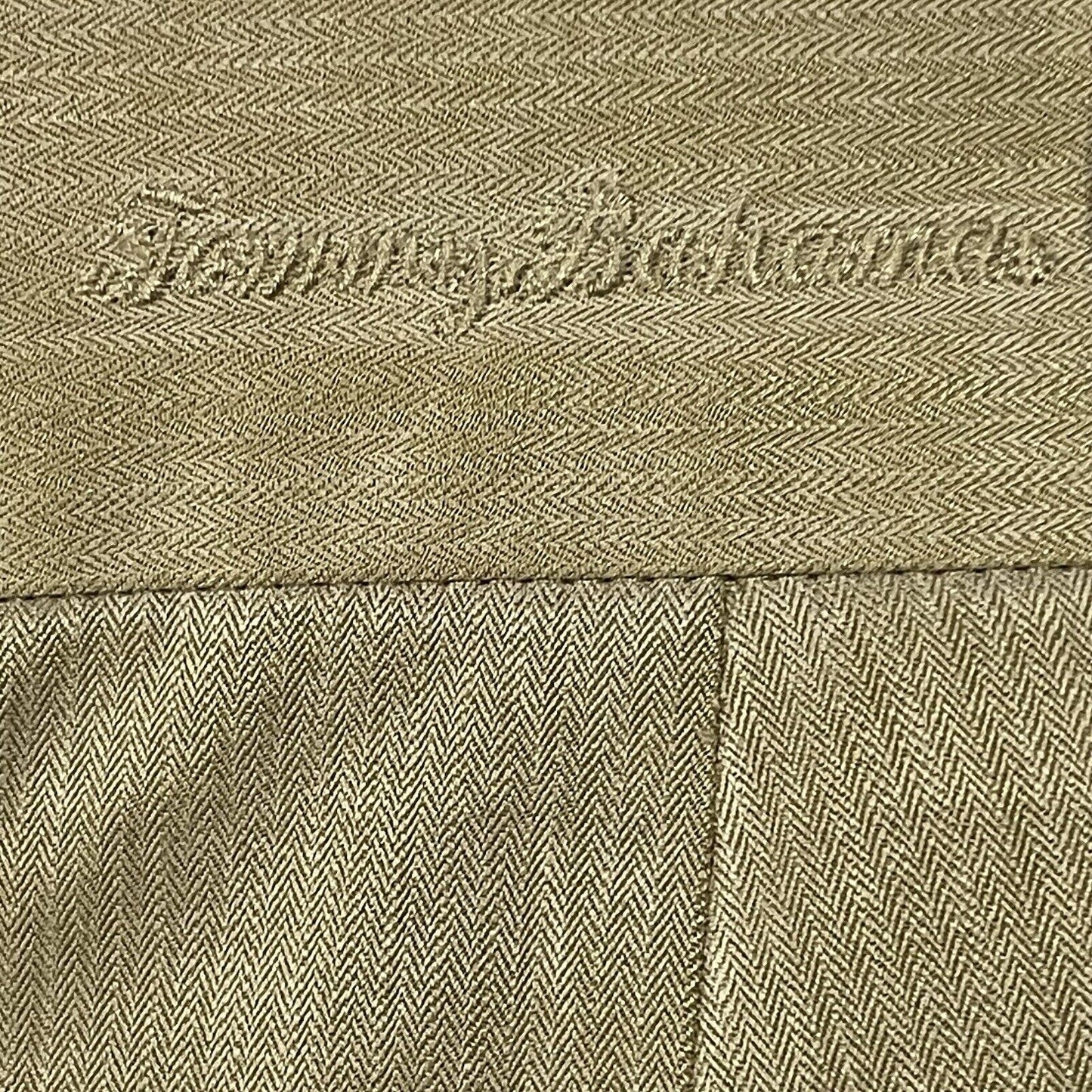 Tommy Bahama Light Brown Silk Bamboo Rayon Pleated Pants Size 35 (35x30.5)