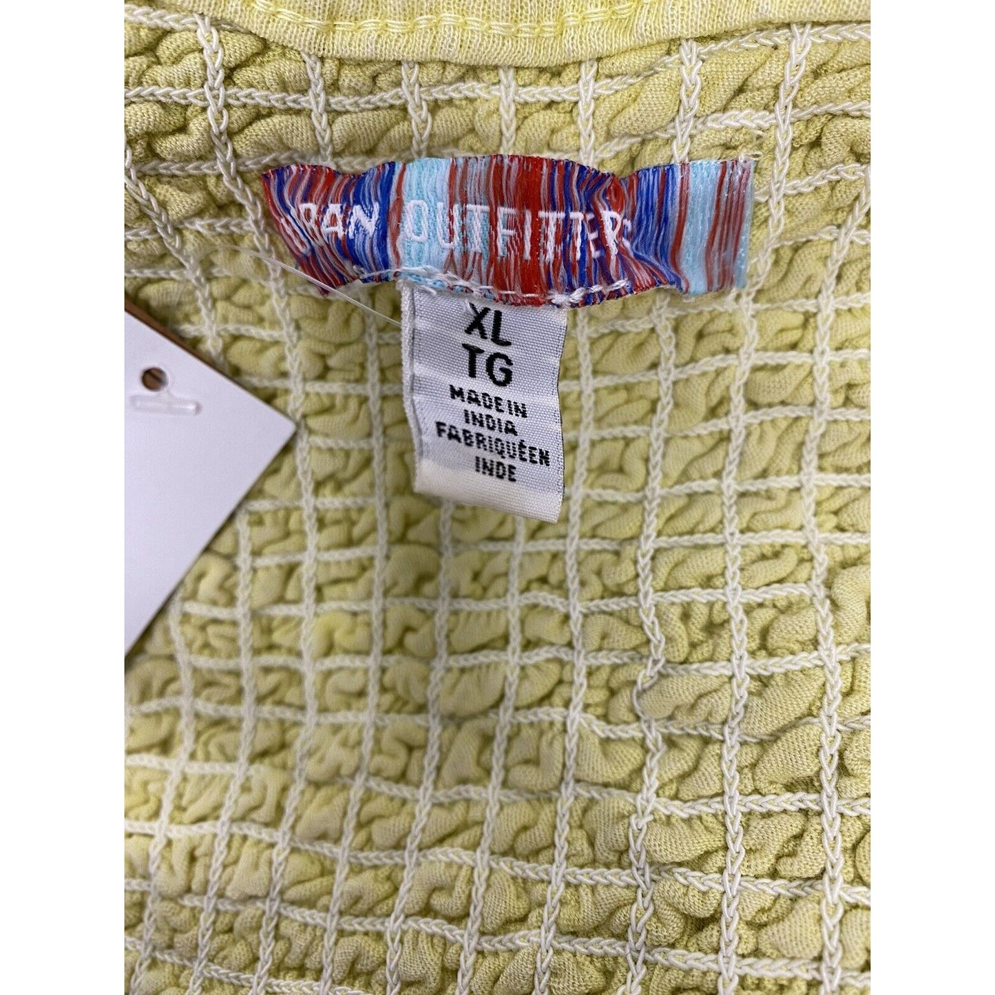 NWT Urban Outfitters One Strap Yellow Shirred Ruched Summer Beach Crop Top XL