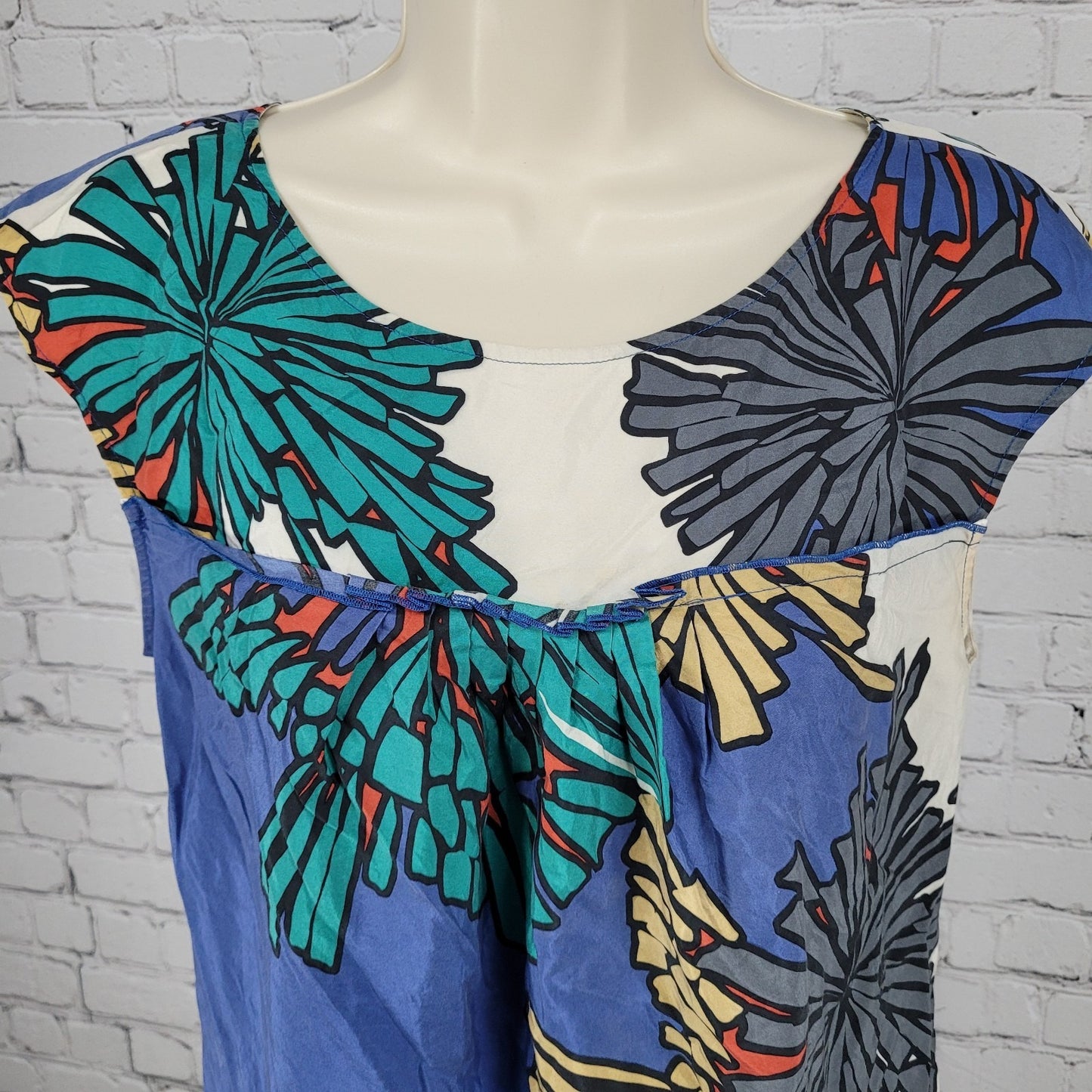 Laundry By Shelli Segal Multicolor 100% Silk Lightweight Dress Size 6