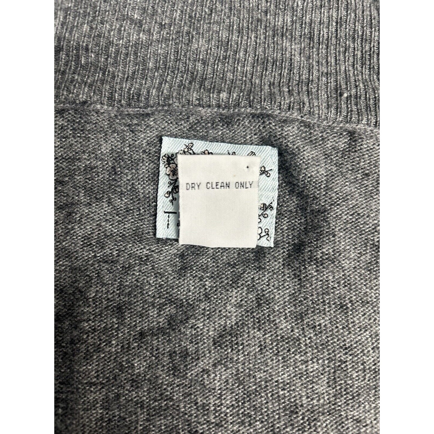 Anthropologie Tabitha Gray Ruffled Tight Knit 3/4 Sleeve Cardigan Size Medium M