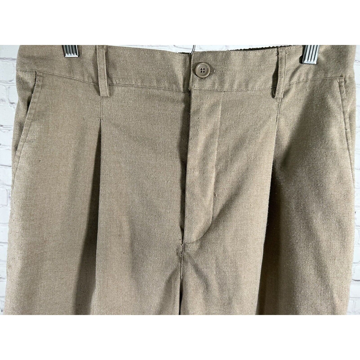 Urban Outfitters Tan High Rise Pleated Front Trouser Pants Size L (31 x 29)