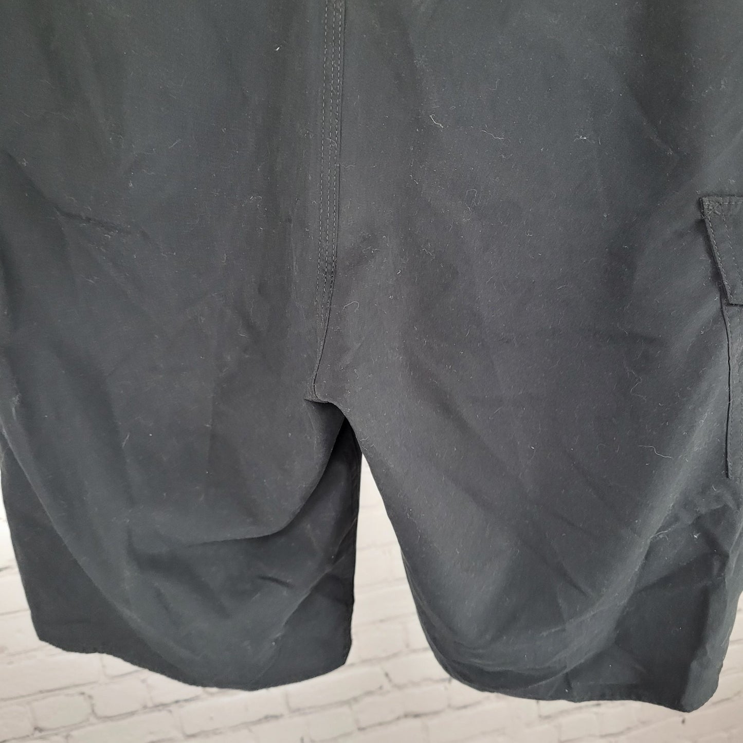 NWT Quiksilver Black Manic 22” Drawstring Swim Trunks Board Shorts Size 29 Long