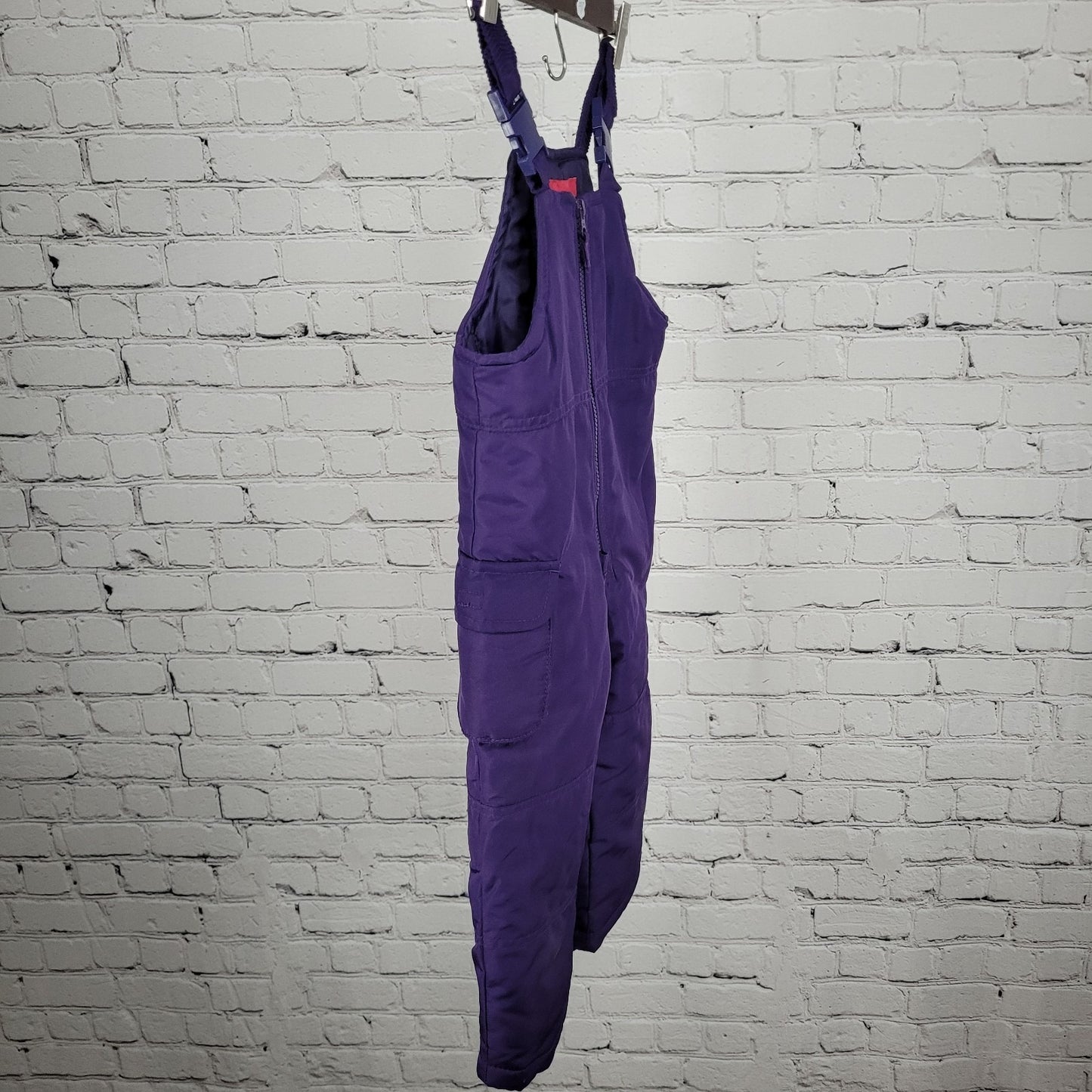 London Fog Purple Insulated Padded Adjustable Strap Zip Cargo Pocket Snow Bib 3T