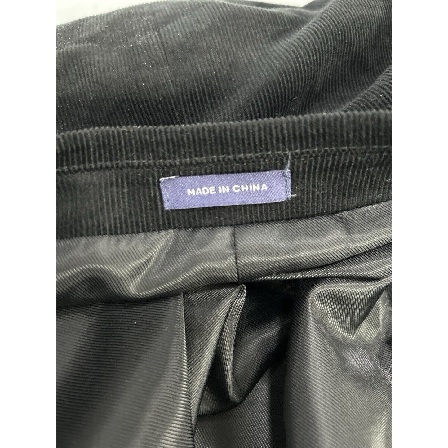 Stafford Black Corduroy Classic Fit Two Button Double Vented Sport Coat Size 48R