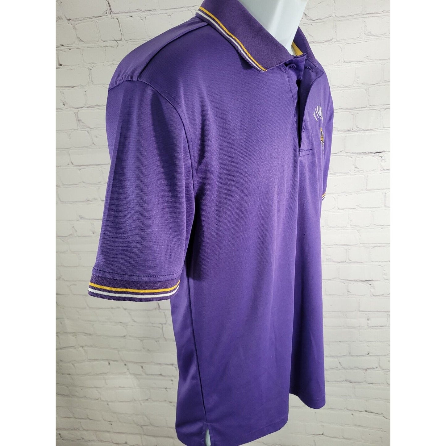 NFL Team Apparel Vikings Collared Polo Shirt Size Small