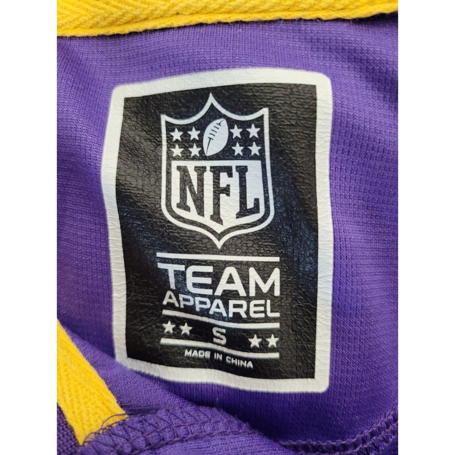 NFL Team Apparel Vikings Collared Polo Shirt Size Small