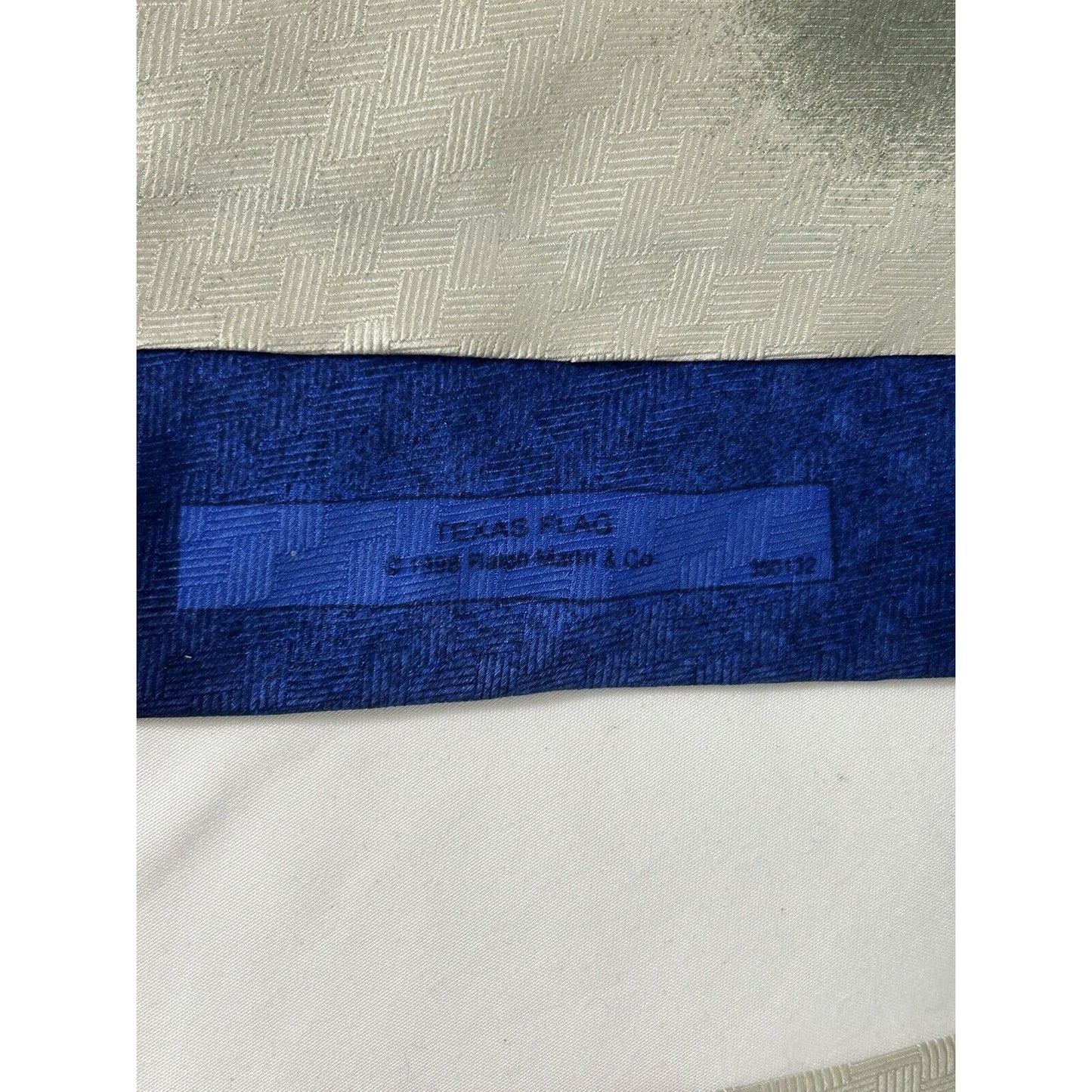 RM Style Ralph Marlin 100% Silk Texas Flag Made In USA Tie (56 X 4)