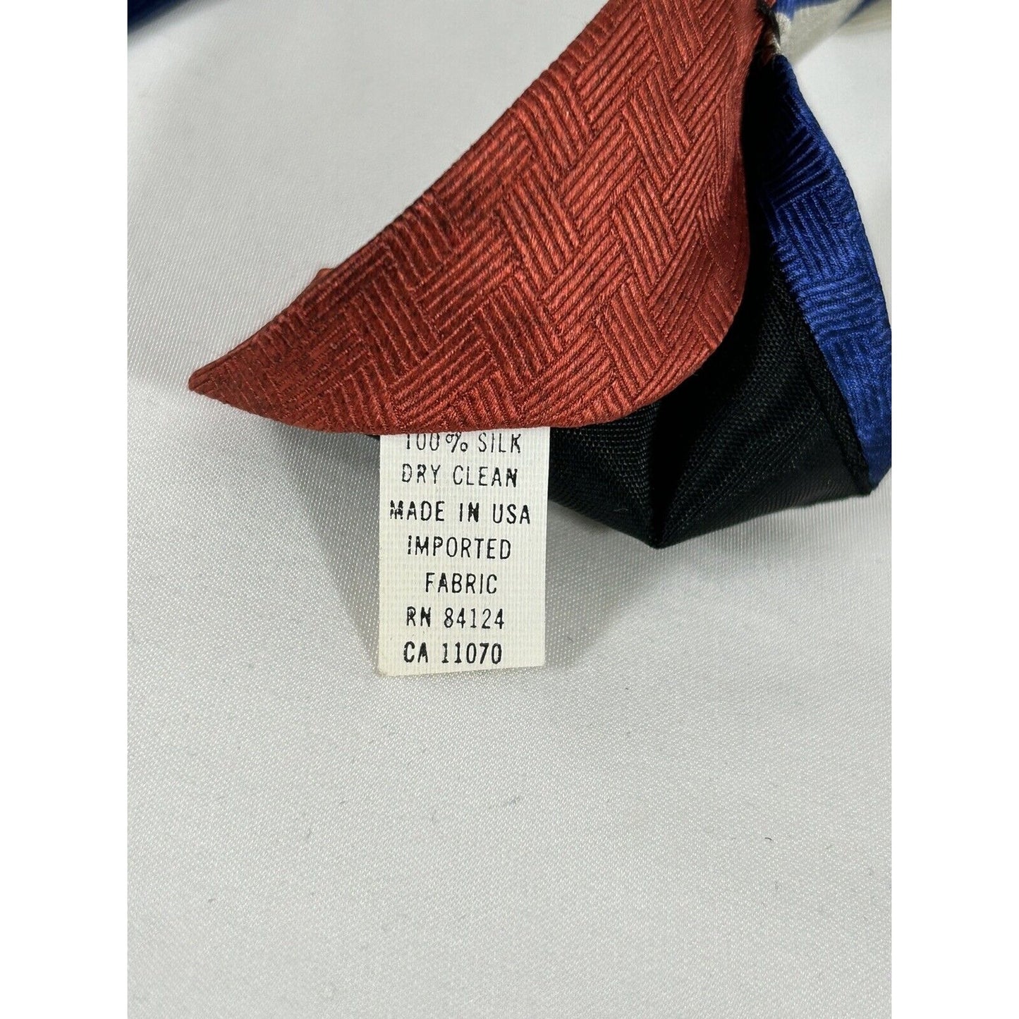RM Style Ralph Marlin 100% Silk Texas Flag Made In USA Tie (56 X 4)