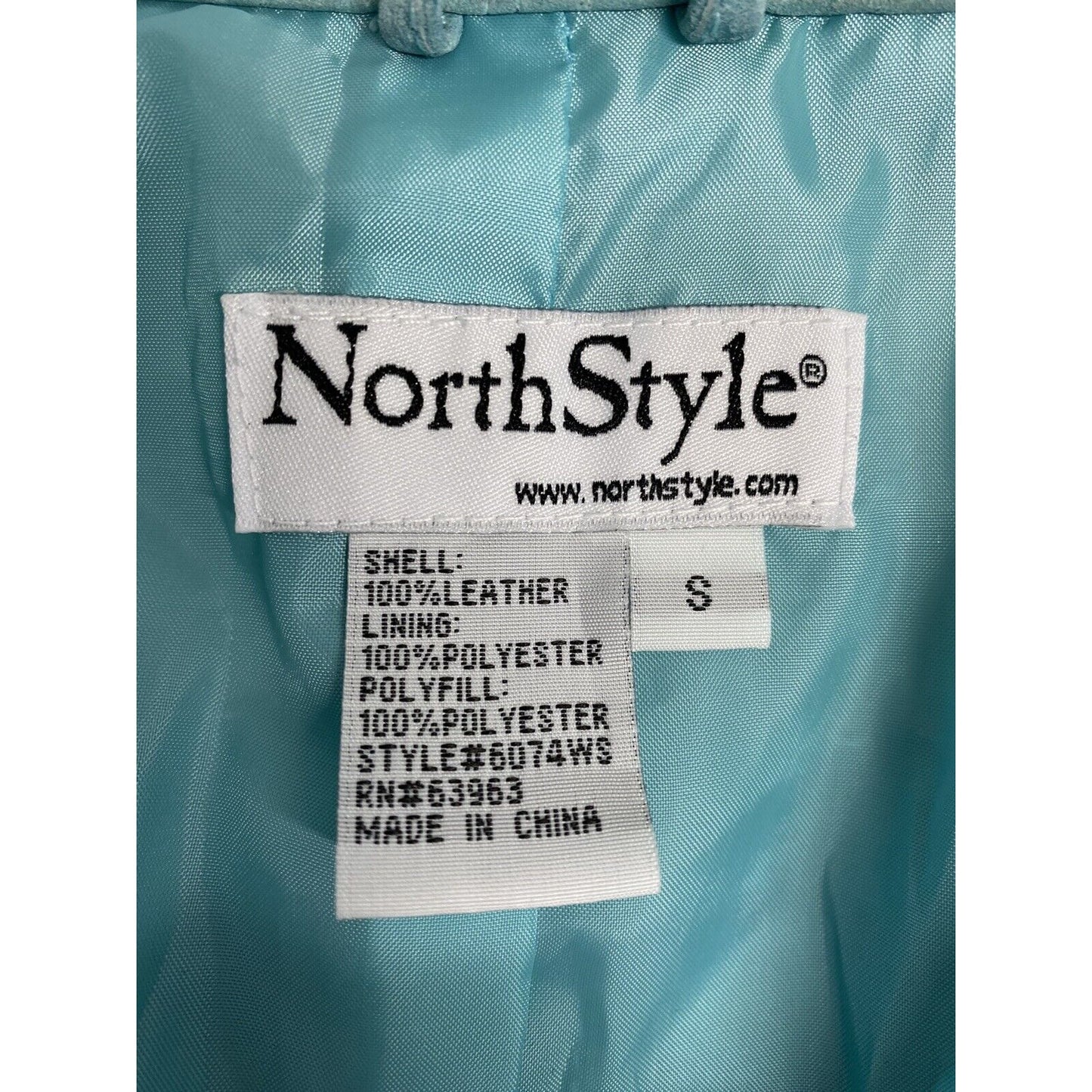 VTG North Style 100% Leather Snap Close Collared Slit Pocket Jacket Womens S