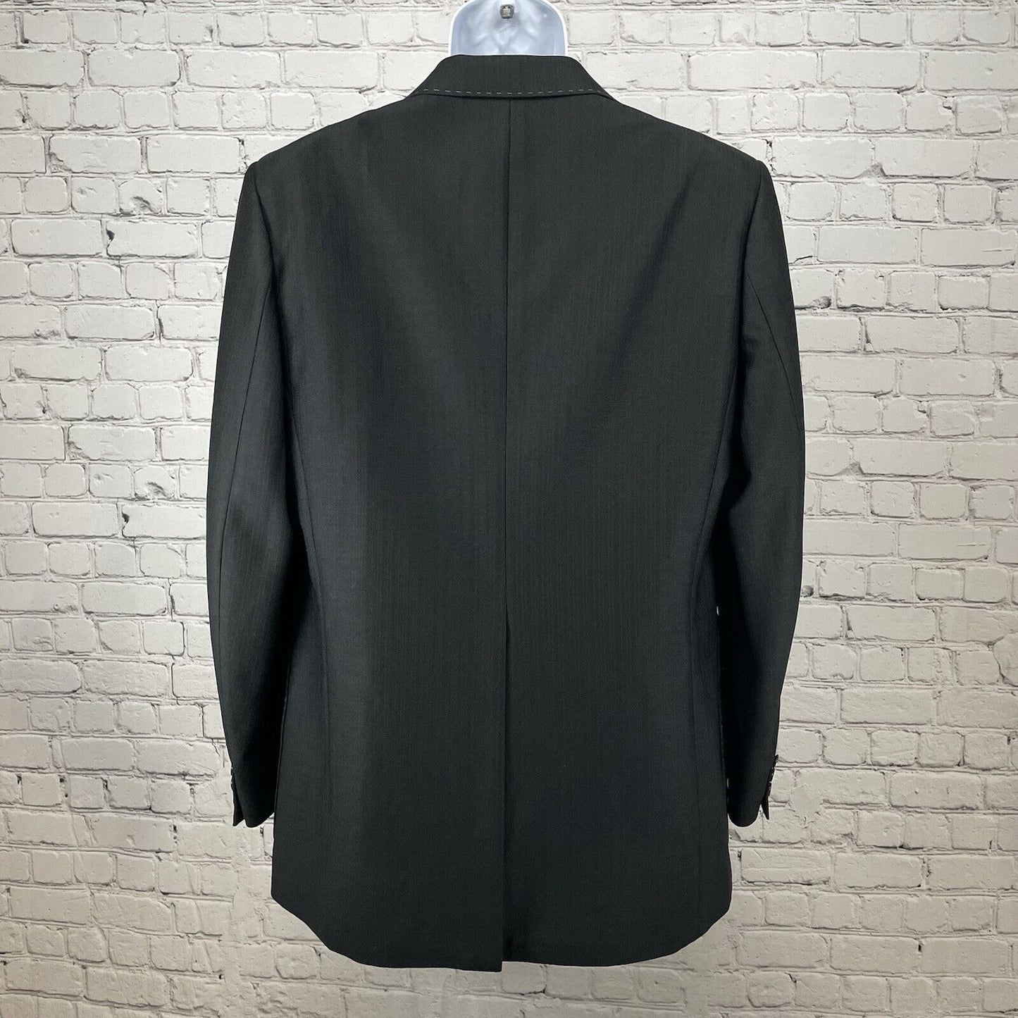 VTG Regency Park Black Blazer 2 Button Western Stitching Pockets Size 44