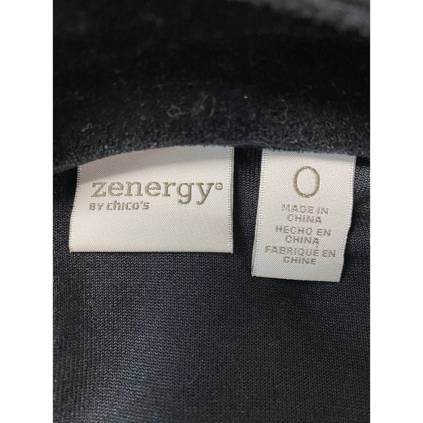 Zenergy By Chicos Black Embroidered Beaded Sequined Full Zip Jacket Womens M