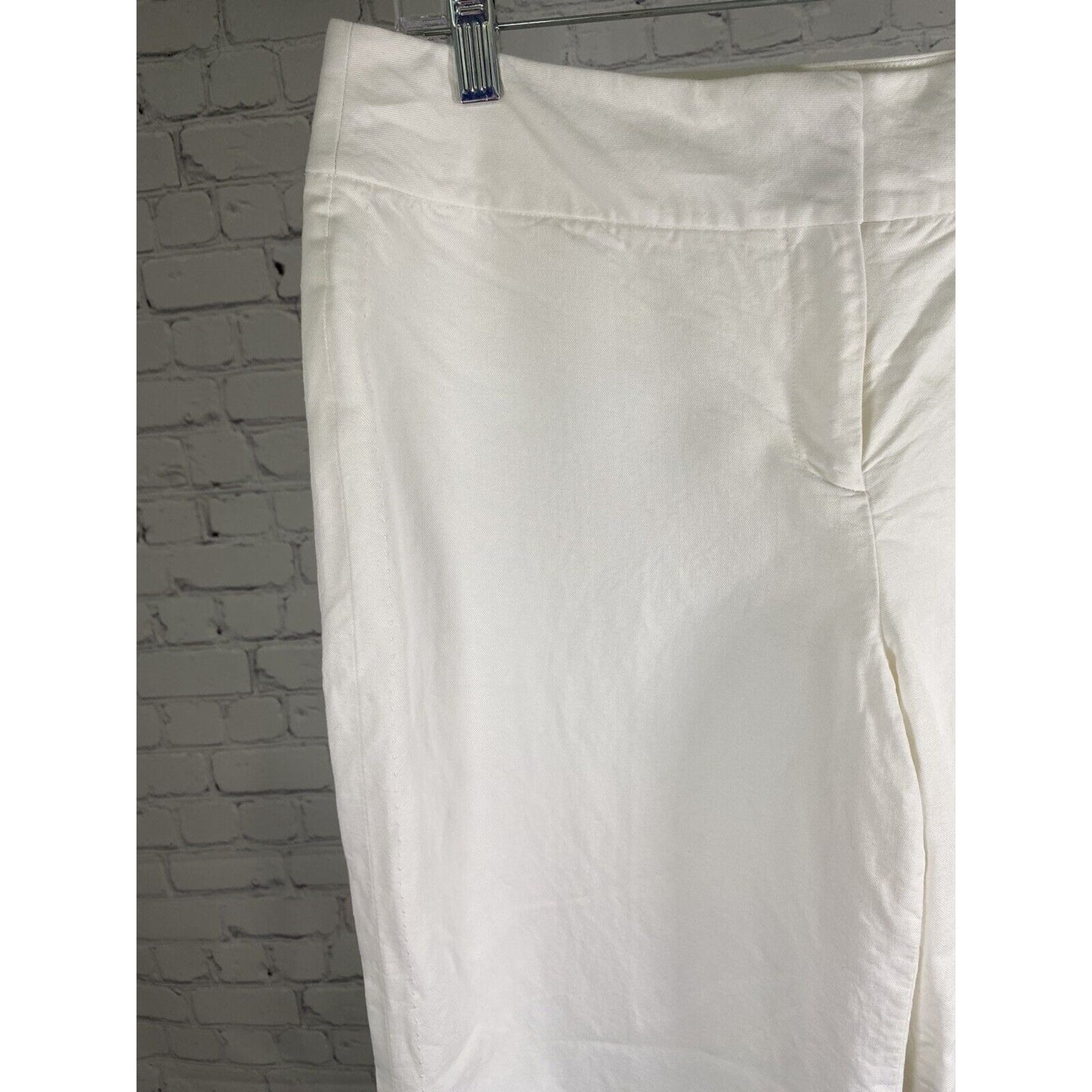 NWD Ann Taylor Loft Linen Blend Wide Leg White Pants Womens 10