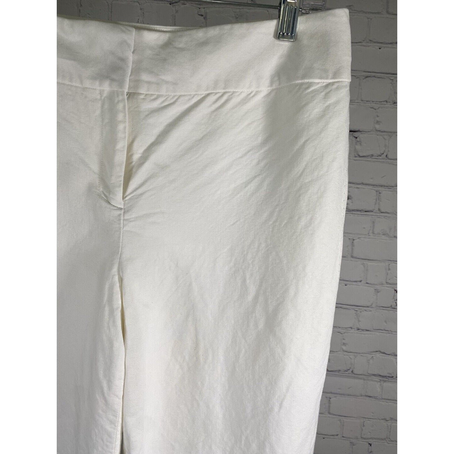 NWD Ann Taylor Loft Linen Blend Wide Leg White Pants Womens 10