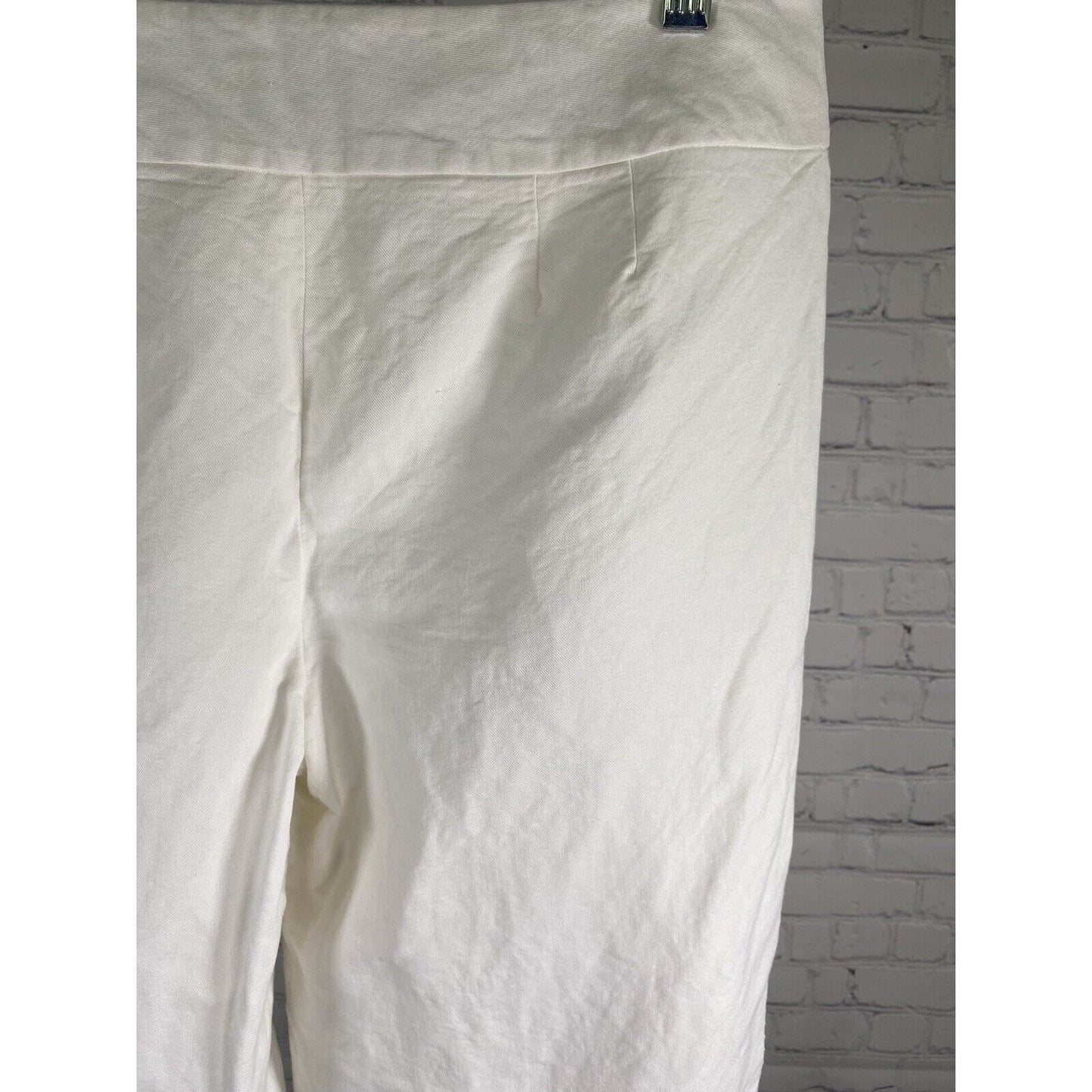 NWD Ann Taylor Loft Linen Blend Wide Leg White Pants Womens 10