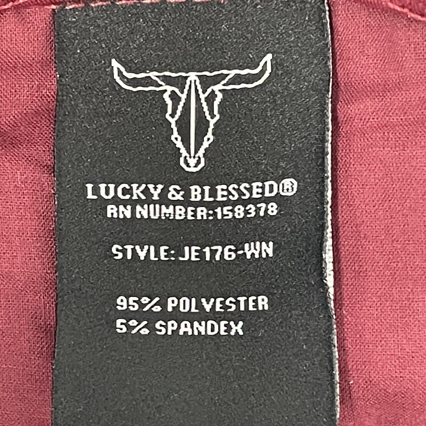 NWT Lucky & Blessed Red Velvet High Waist Flare Fit Butt Shaping Size 8 (31x34)