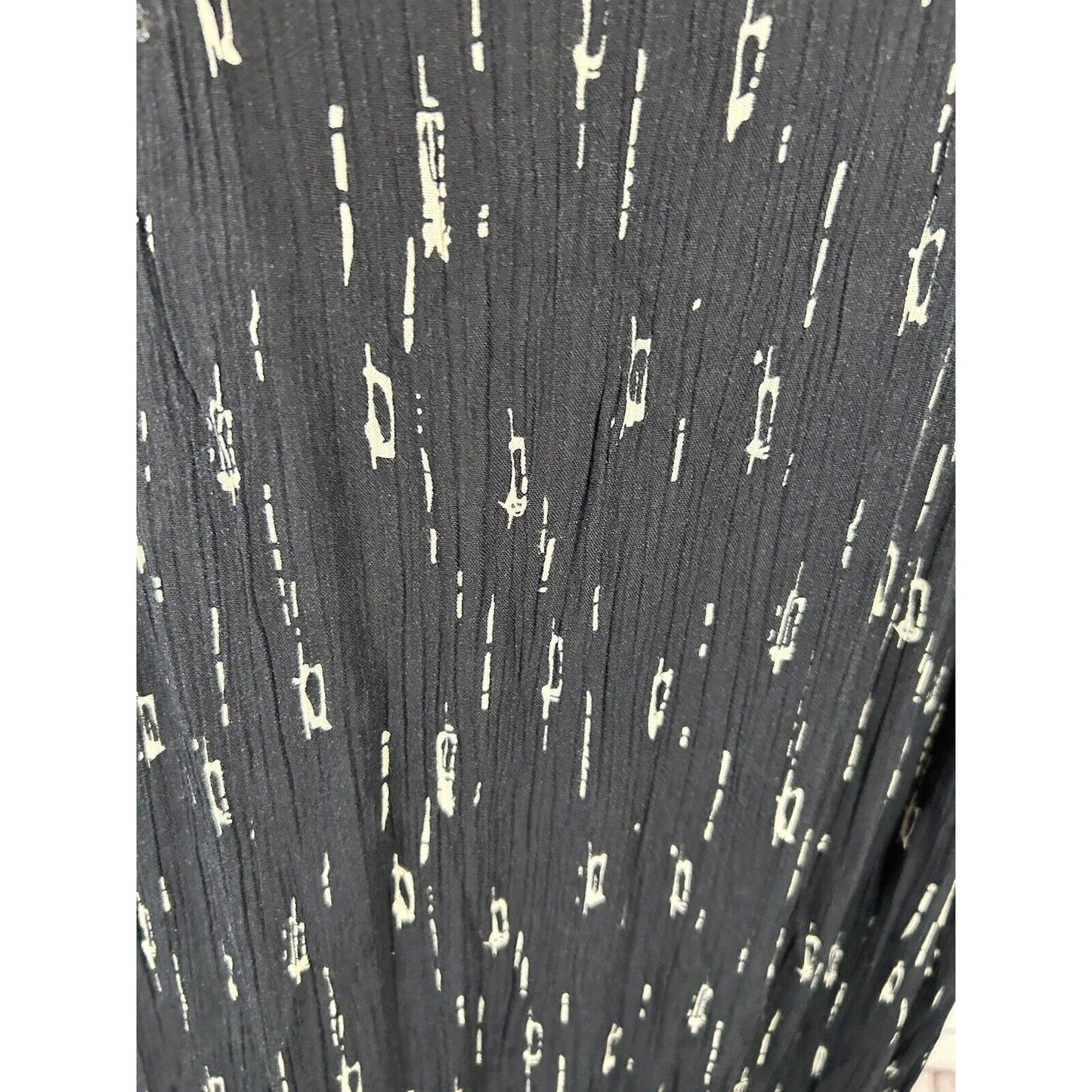 VTG Olivia Rose Black White Textured Wide Strap Pullover Shift Dress 24