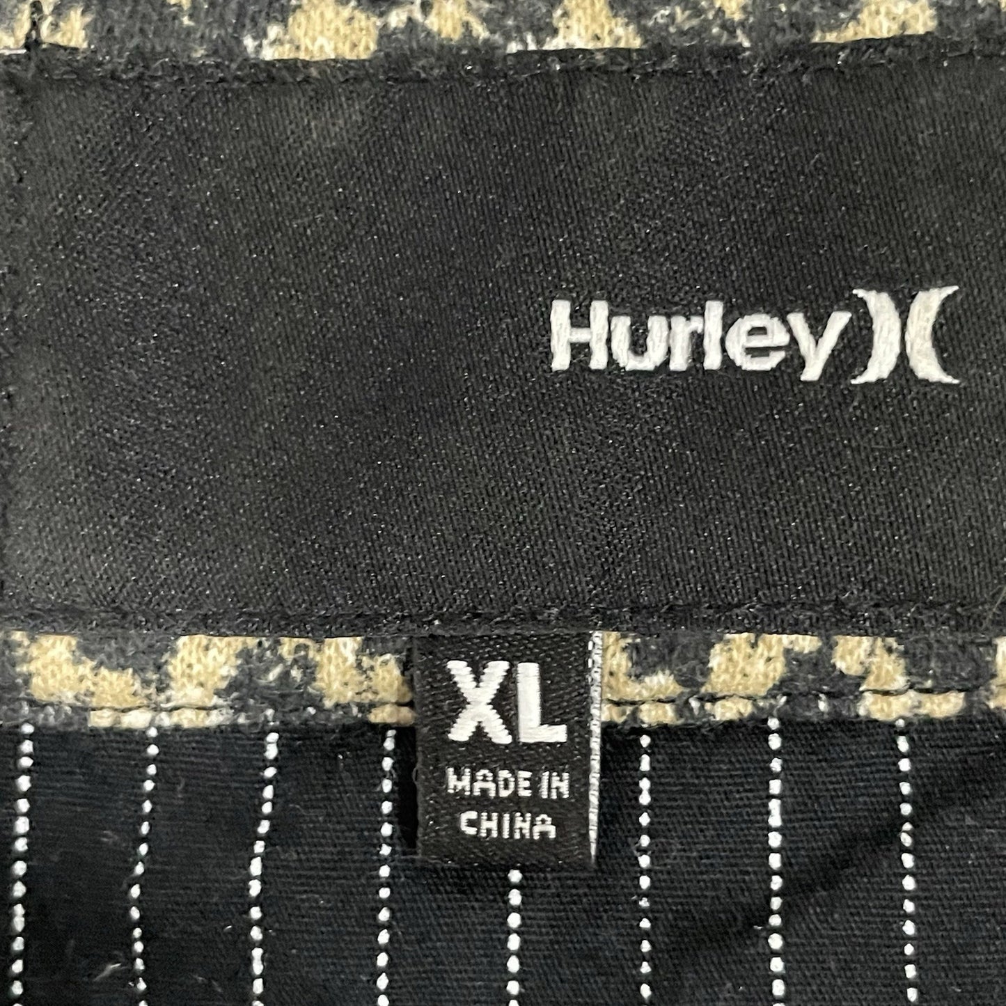 Hurley Chevron Cotton Blend Lightweight Button Up Blazer Jacket Unlined Size XL