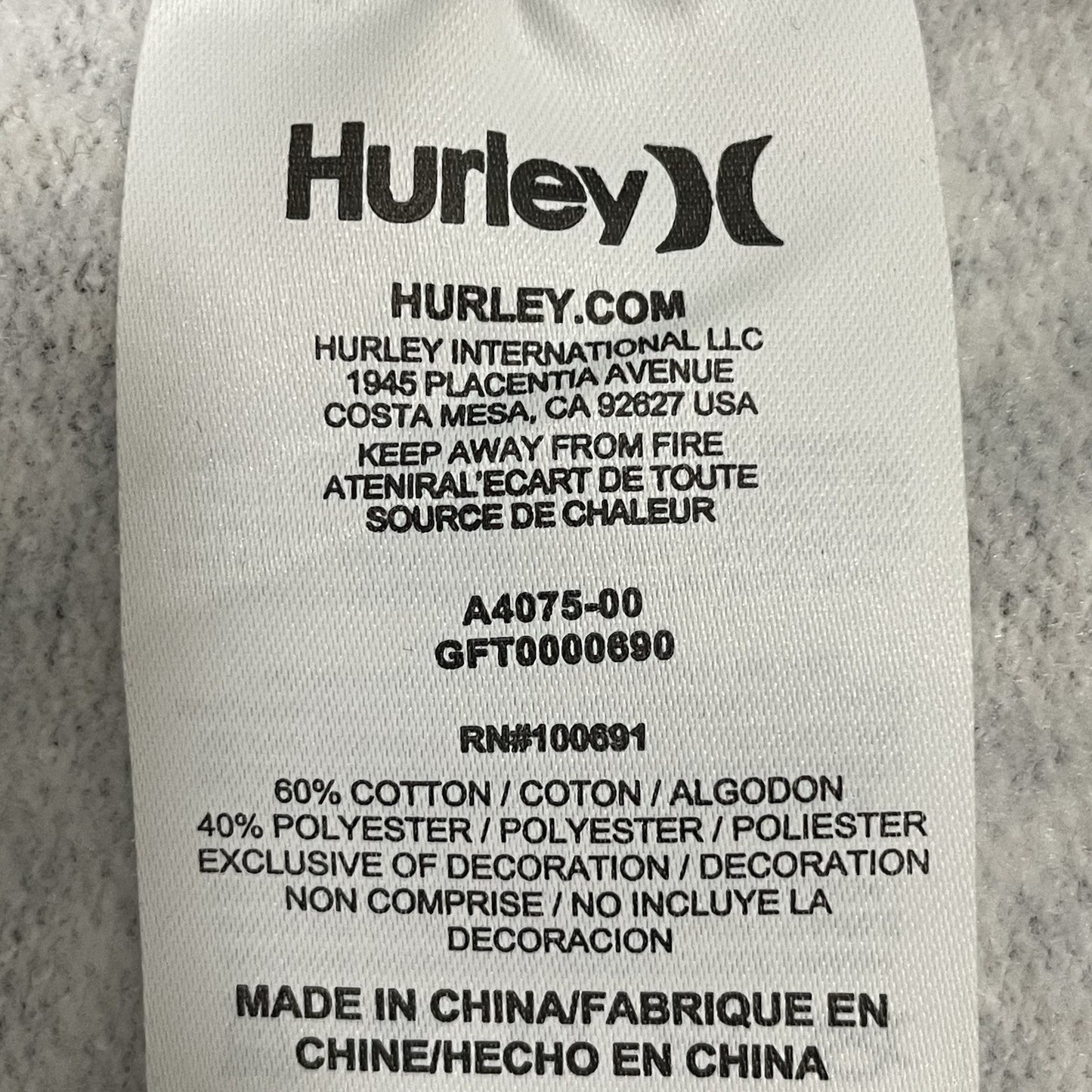 Hurley Chevron Cotton Blend Lightweight Button Up Blazer Jacket Unlined Size XL