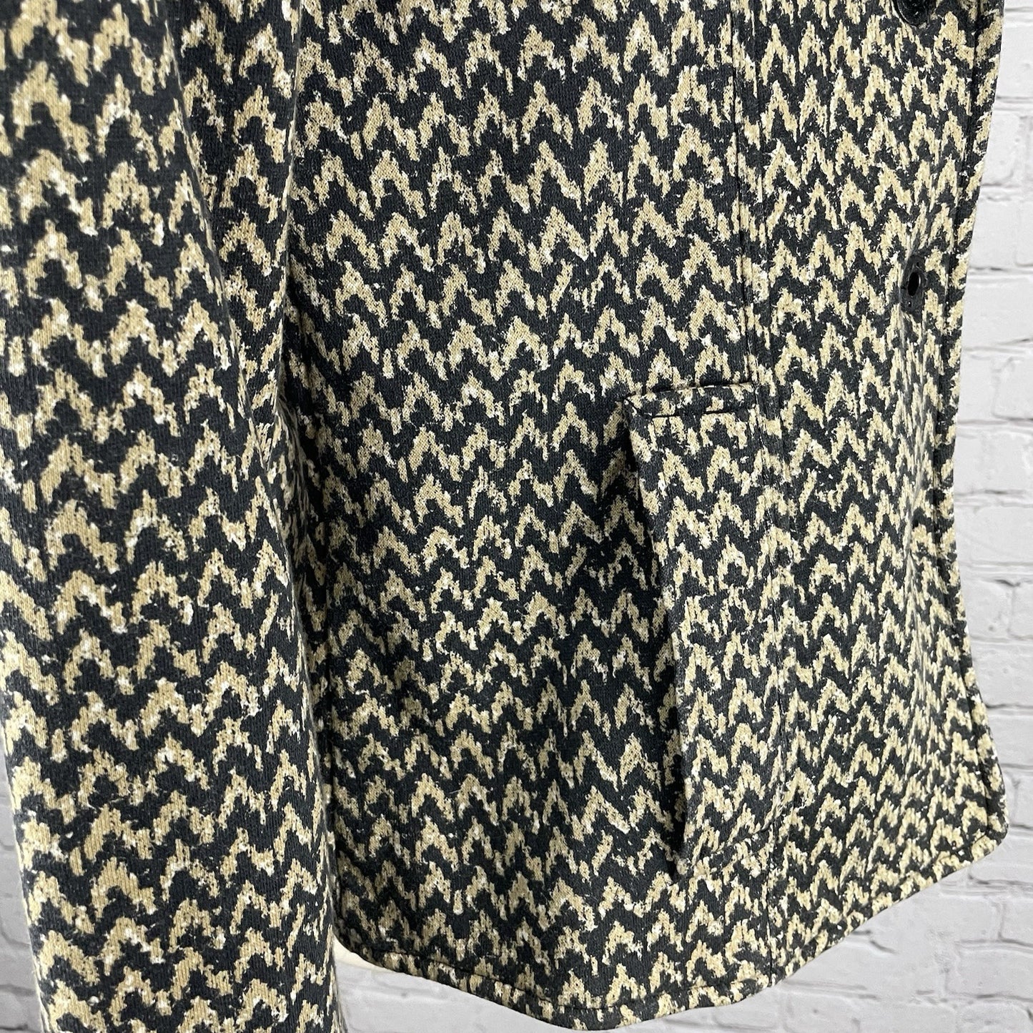 Hurley Chevron Cotton Blend Lightweight Button Up Blazer Jacket Unlined Size XL