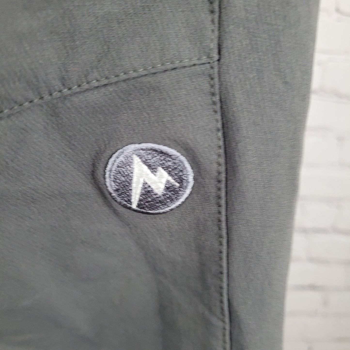 Marmot Grey Nylon Stretch Lined Zipped Pockets Straight Pants Size 34 (34x31)