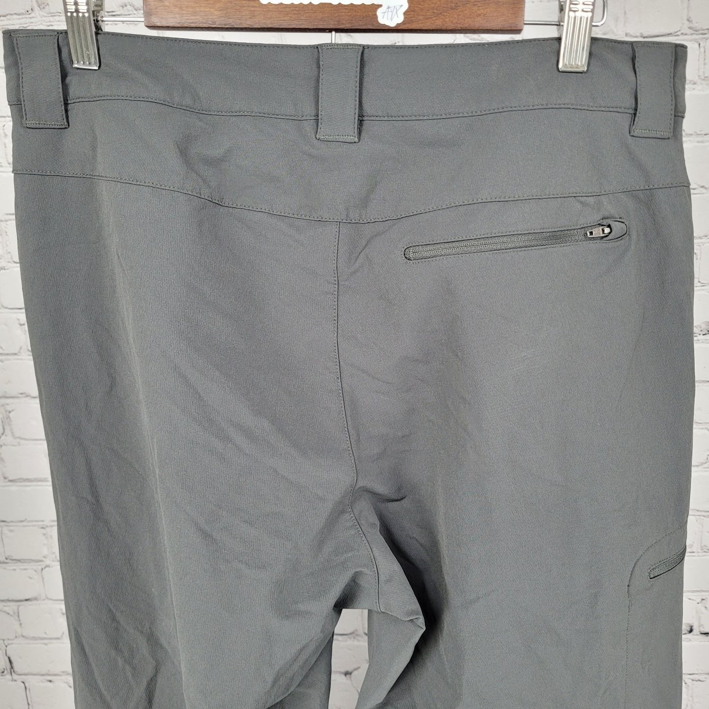 Marmot Grey Nylon Stretch Lined Zipped Pockets Straight Pants Size 34 (34x31)