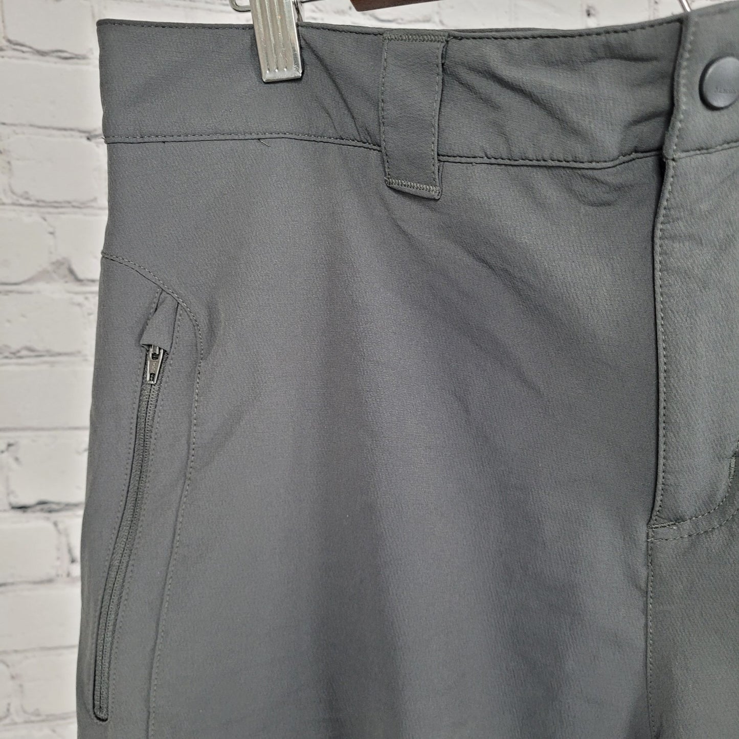 Marmot Grey Nylon Stretch Lined Zipped Pockets Straight Pants Size 34 (34x31)