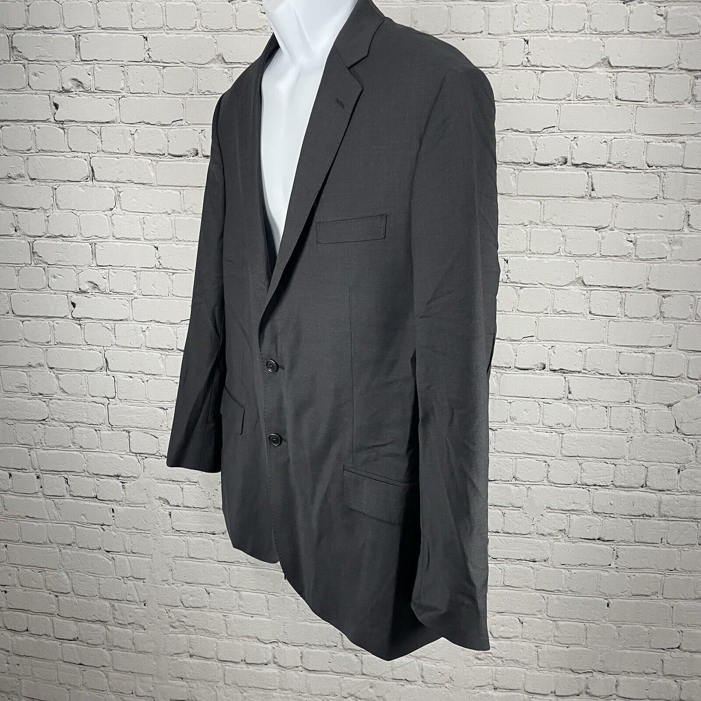 Brooks Brothers Explorer Madison Fit Grey Wool Blend 2 Button Blazer Jacket 46R