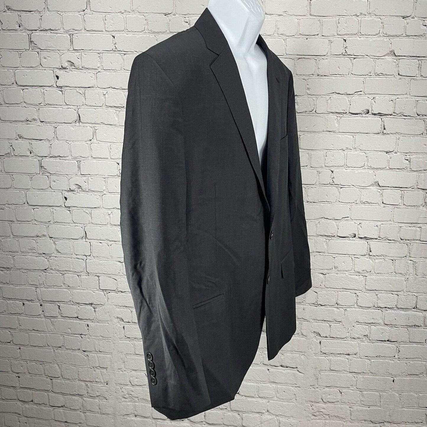 Brooks Brothers Explorer Madison Fit Grey Wool Blend 2 Button Blazer Jacket 46R