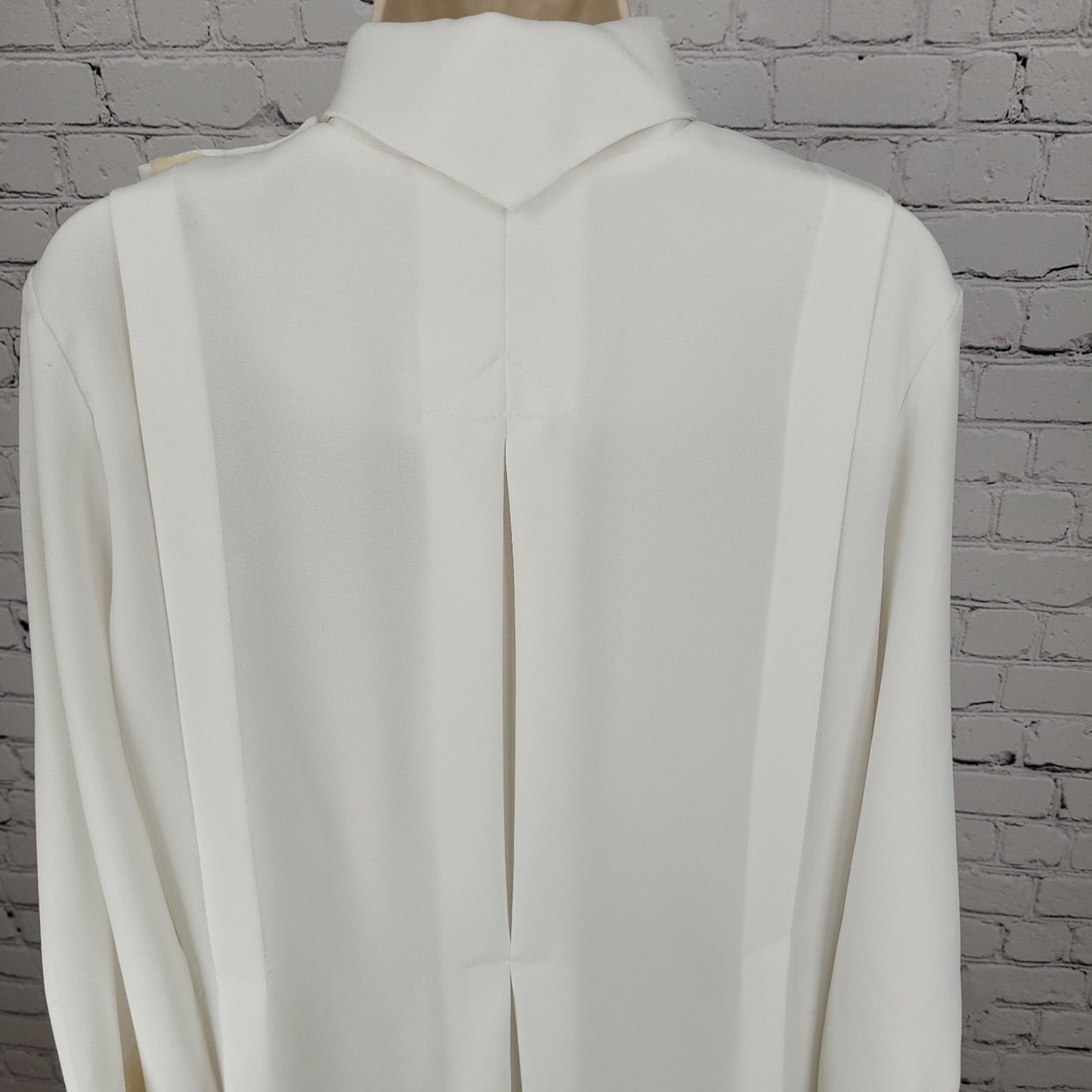 VTG Collegiate Cap & Gown White Lace Trim Clergy Robe Alb USA Made Size 55-42-32