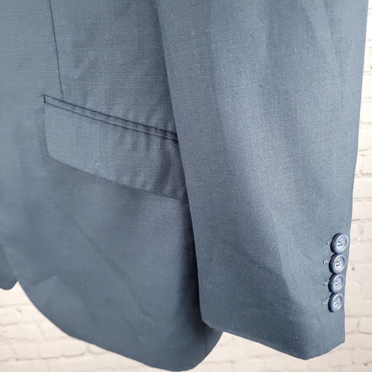 Figlio Lontano Navy 2 Button Single Vented Notch Blazer Sport Coat Size 40R