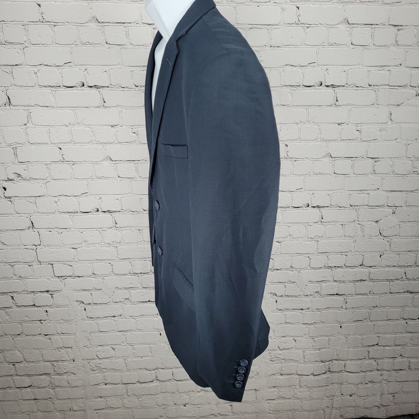 Figlio Lontano Navy 2 Button Single Vented Notch Blazer Sport Coat Size 40R