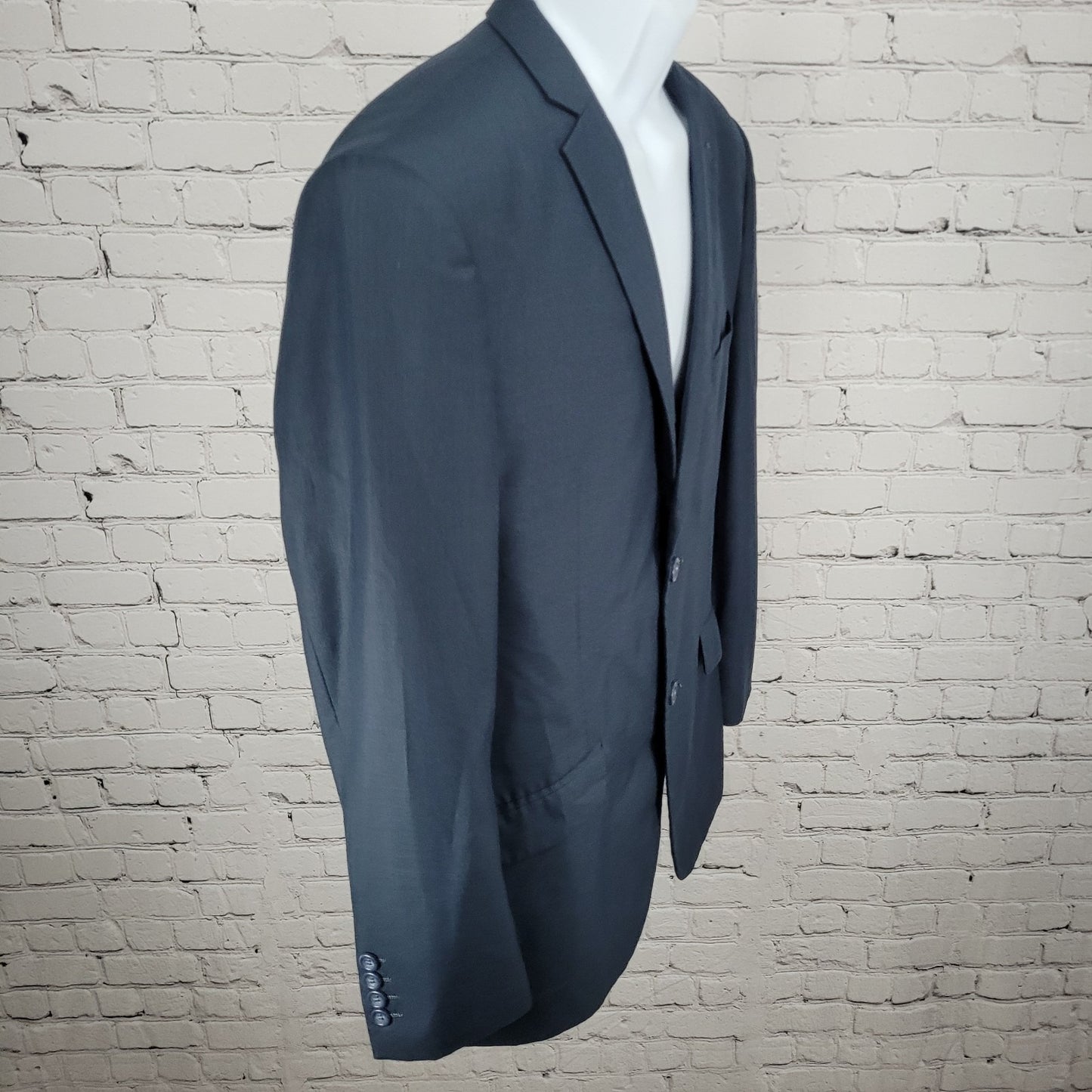 Figlio Lontano Navy 2 Button Single Vented Notch Blazer Sport Coat Size 40R