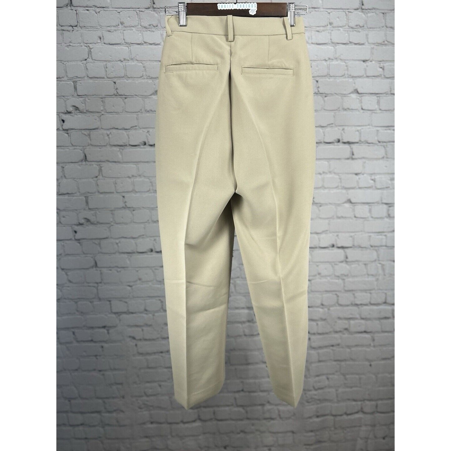 NWT Toulair Beige High Rise Pleated Vritti Trousers Dress Slacks Pants (24X27)