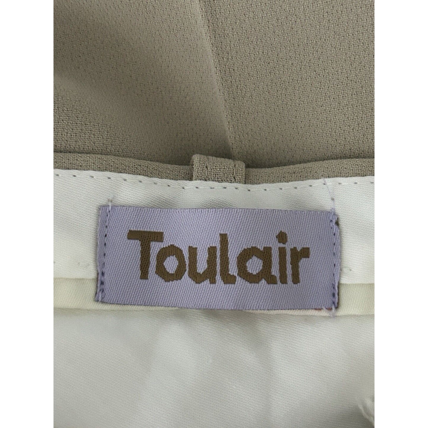 NWT Toulair Beige High Rise Pleated Vritti Trousers Dress Slacks Pants (24X27)