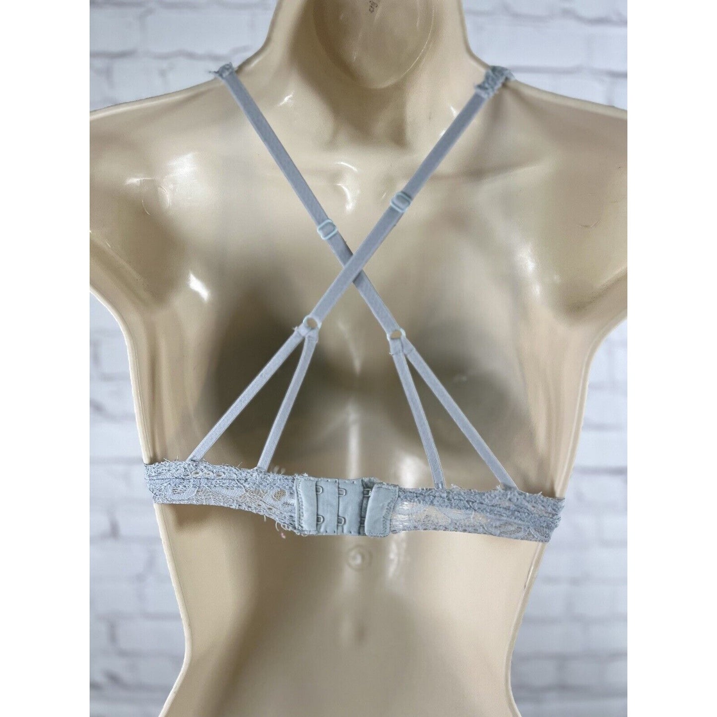 Aerie Lace Gray Crisscross Strappy Back Removable Padding Bralette Bra Womens XS