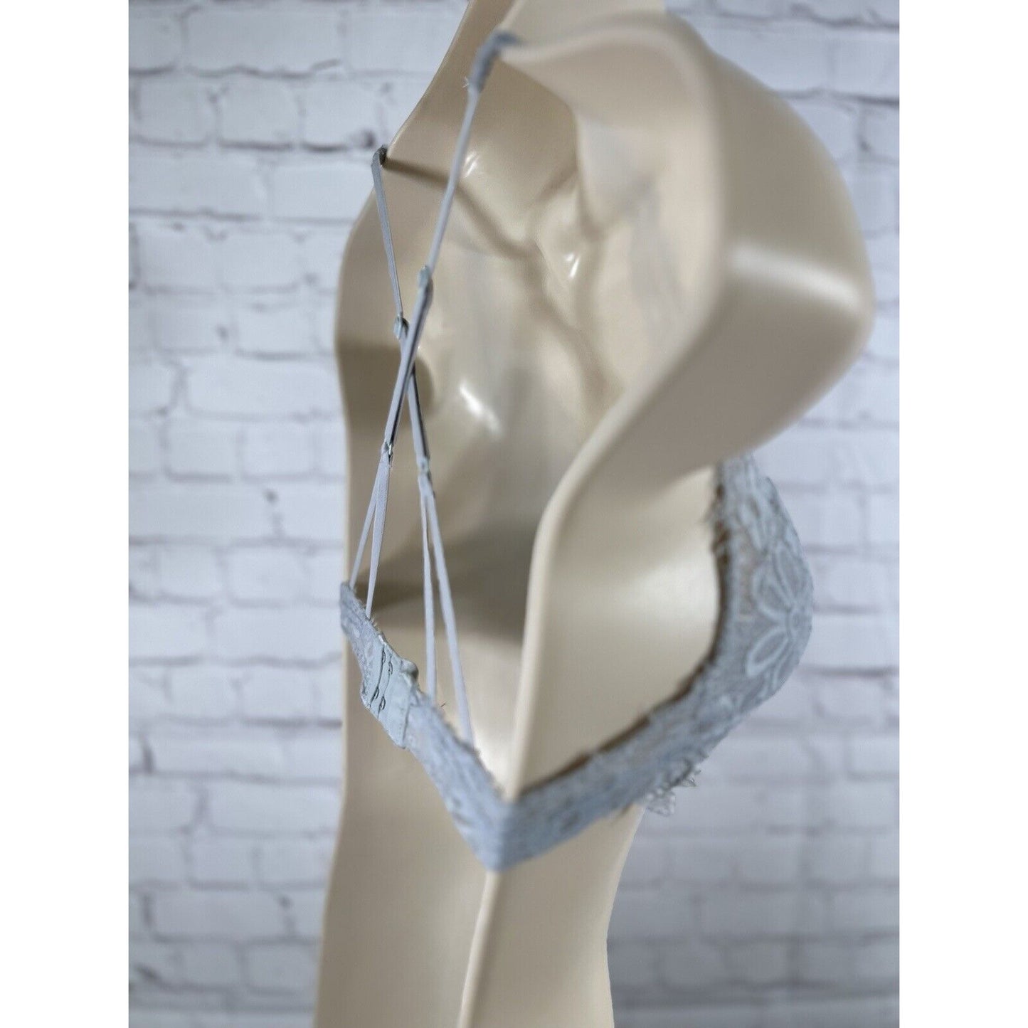 Aerie Lace Gray Crisscross Strappy Back Removable Padding Bralette Bra Womens XS