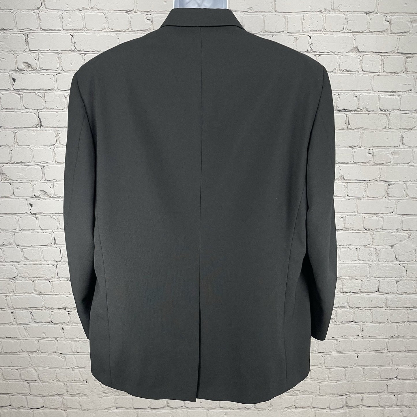 VTG Palm Beach Black 2 Gold Button Vented Notch Blazer Sport Coat USA Size 45